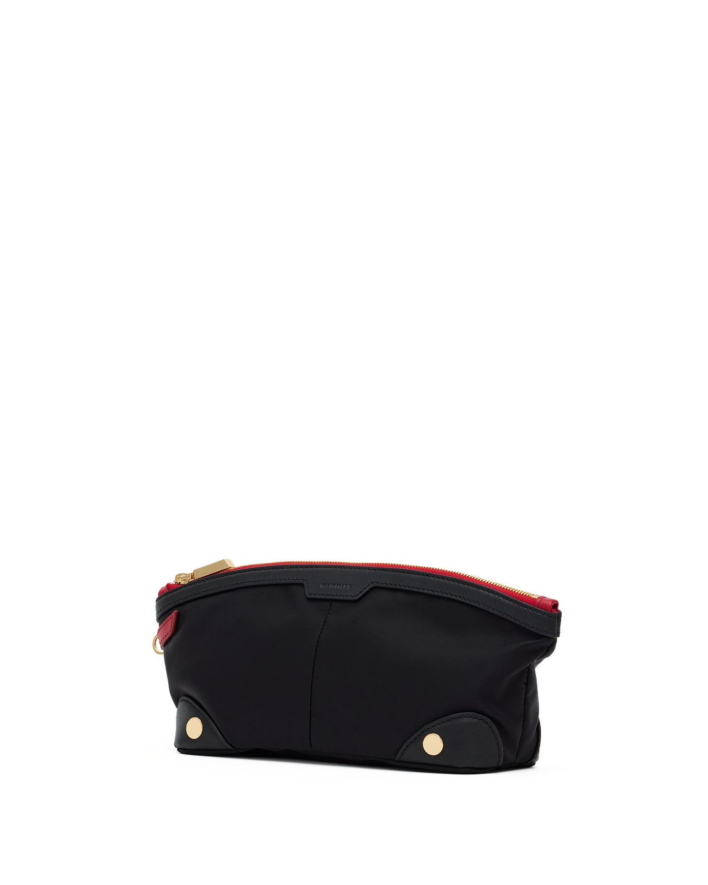 Nicky | Black Nylon/Gold Red Zip