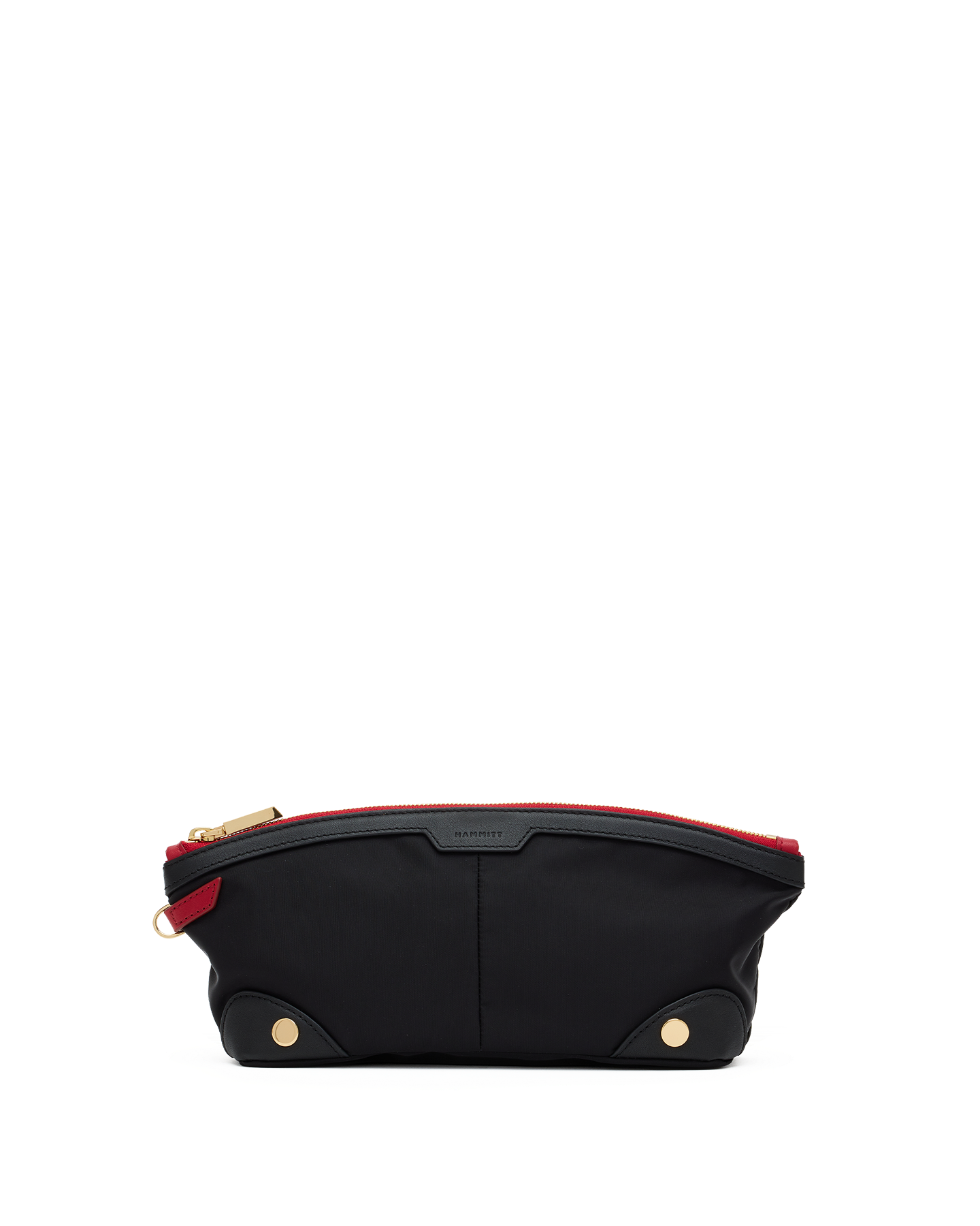 Nicky | Black Nylon/Gold Red Zip
