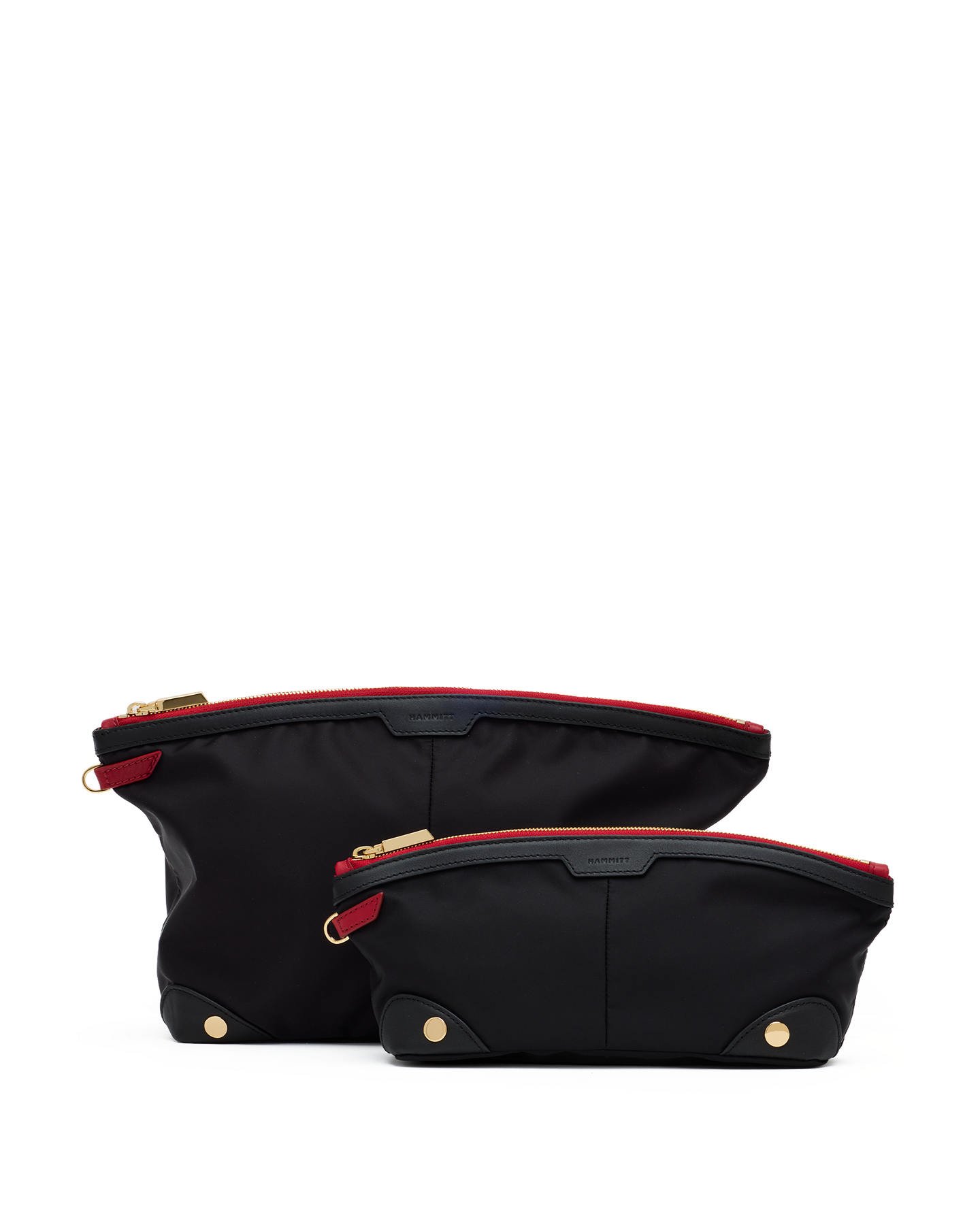 Nicky | Black Nylon/Gold Red Zip