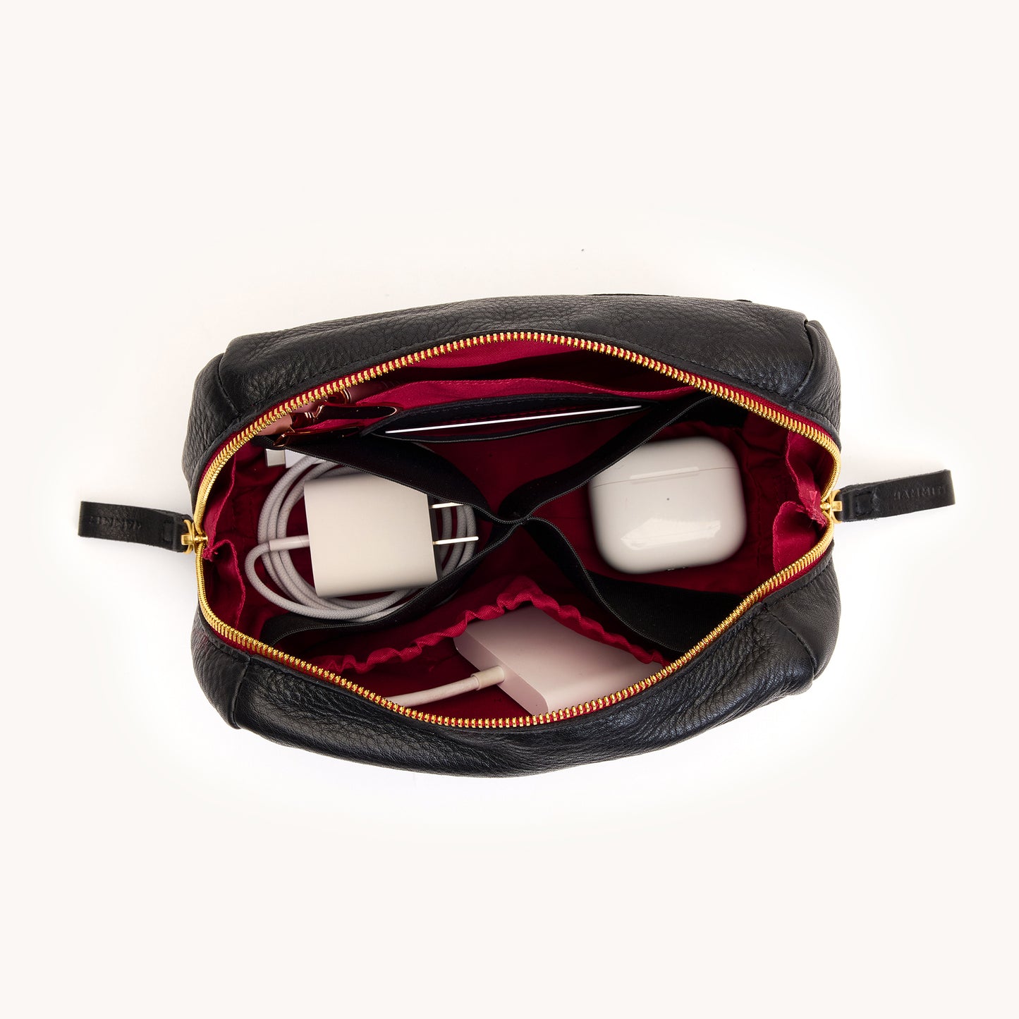 Powers-Med-Black-BG-Red-Zip-Interior-View