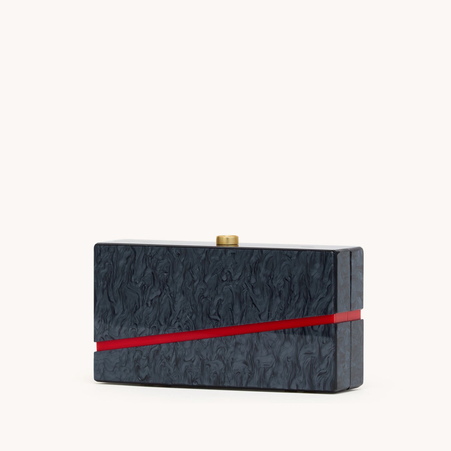 Soiree Clutch | Carrara Black/Brushed Gold | Med