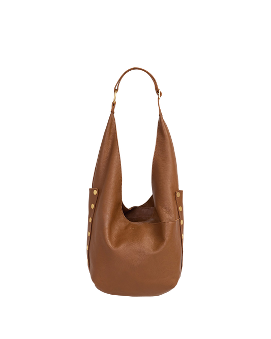 Tom Zip | Mahogany Pebble/Brushed Gold Red Zip | Lrg