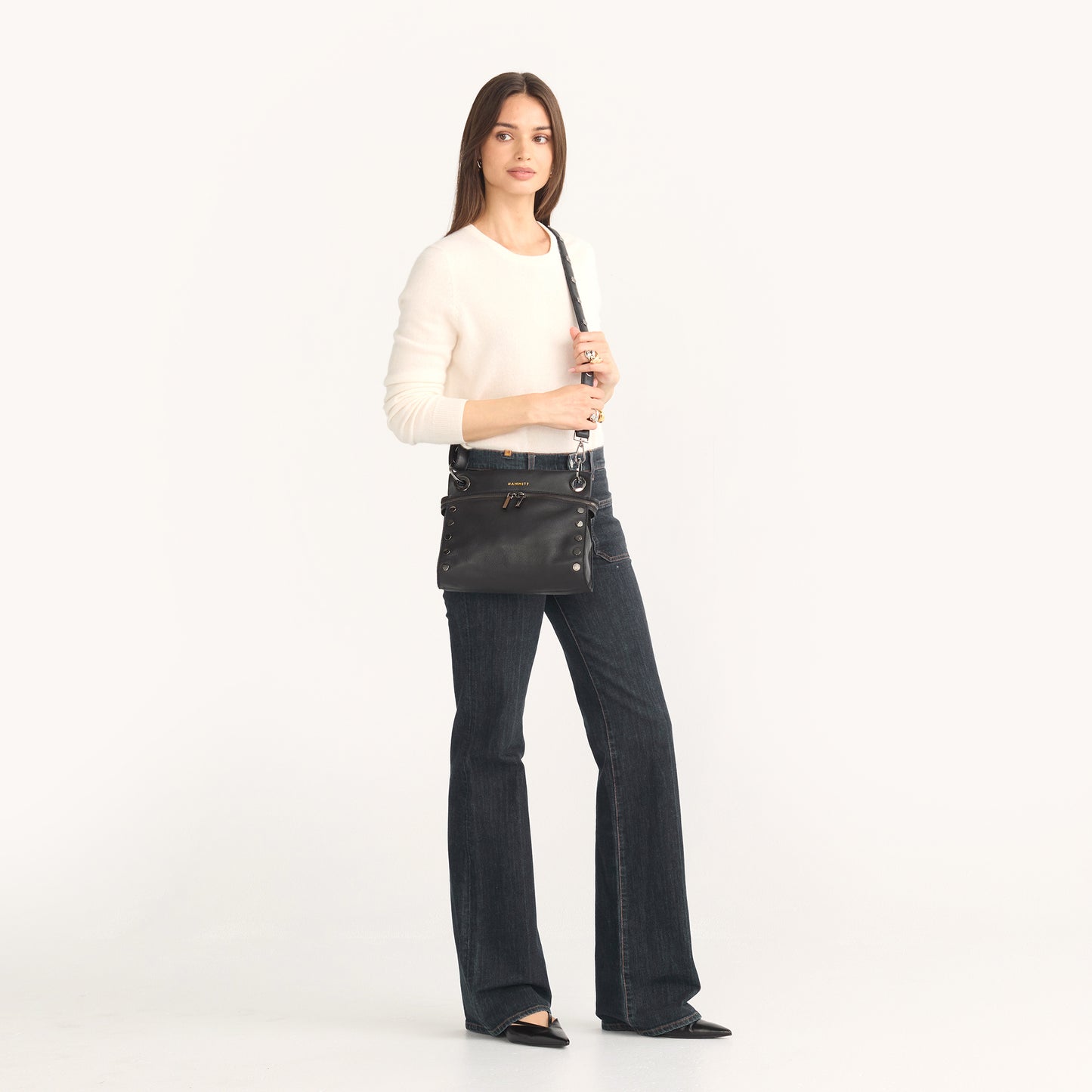 Model height is 5'8.5''