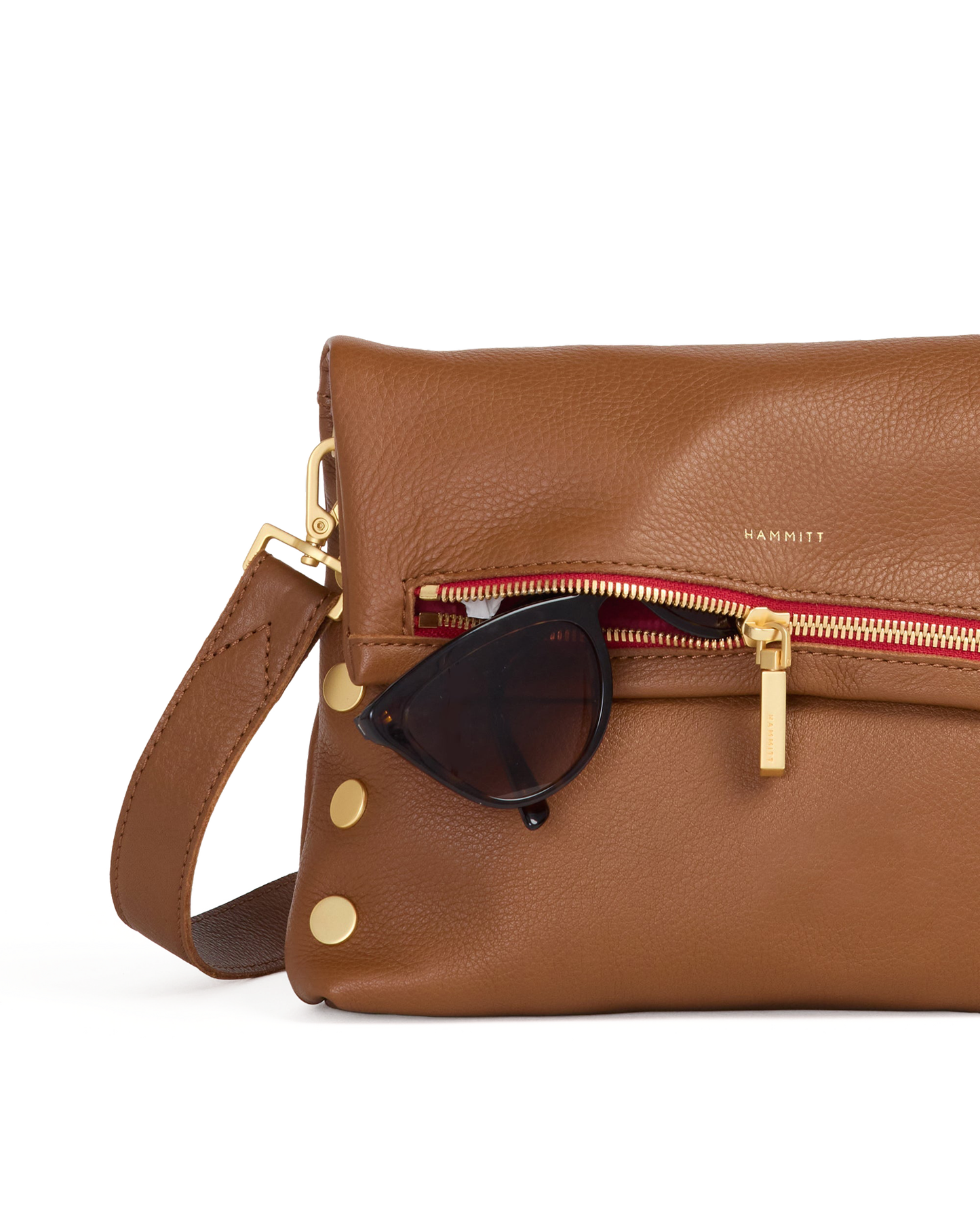 VIP | Mahogany Pebble/Brushed Gold Red Zip | Med