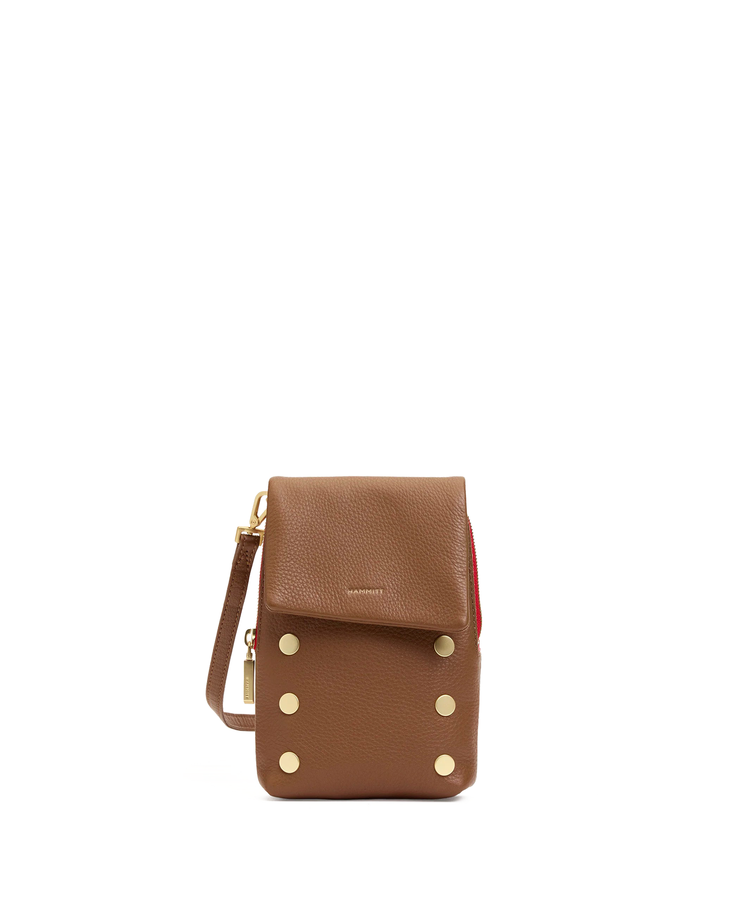 VIP Mobile | Mahogany Pebble/Brushed Gold Red Zip