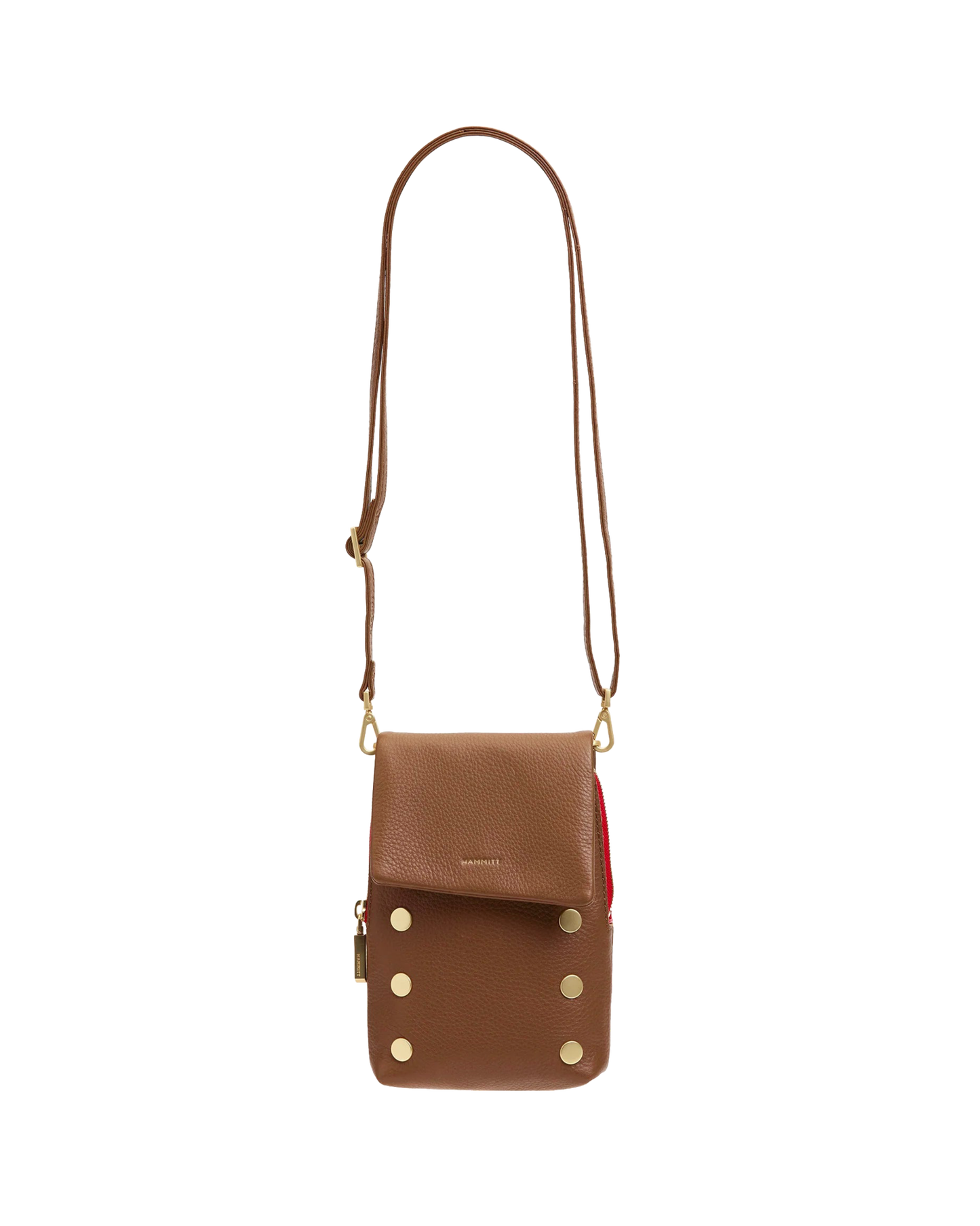 VIP Mobile | Mahogany Pebble/Brushed Gold Red Zip
