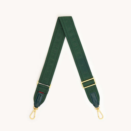 Webbing Crossbody Strap-Grove Green-BG-laydown-View