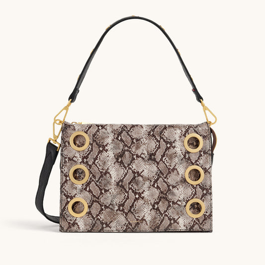 Montana-Clutch-Lrg-Contrast-Snake-Front-View