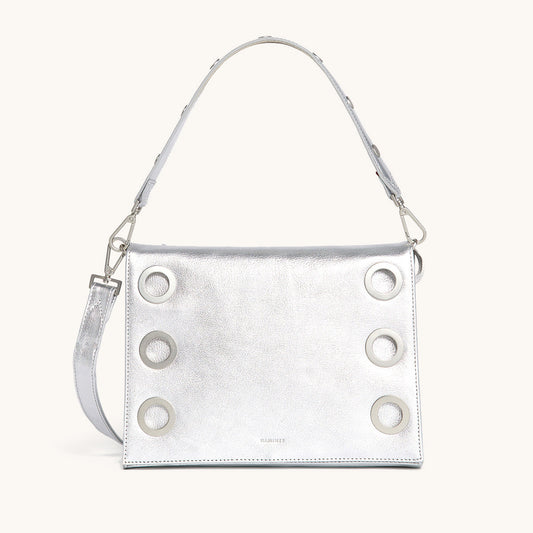 Montana-Clutch-Lrg-Sidewalk-Silver-Front-View