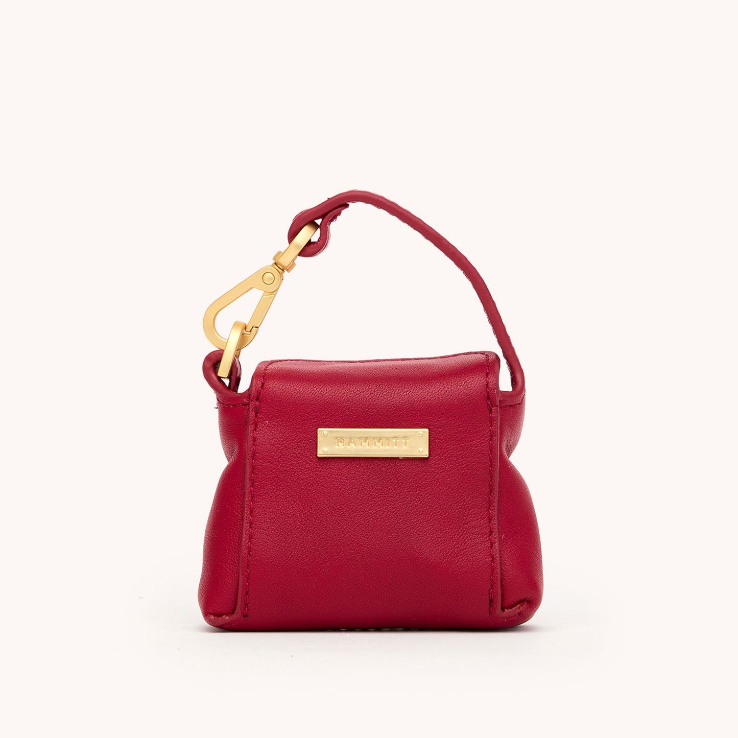 Mini B Charm | Red Flare/Brushed Gold