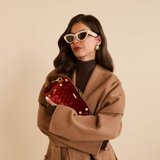 Daniel Crossbody Clutch | Monarch Velvet/Antique Gold | Sml