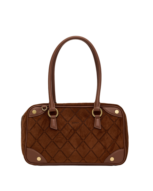 Meredith | Chocolate Diamond Suede/Antique Gold | Med