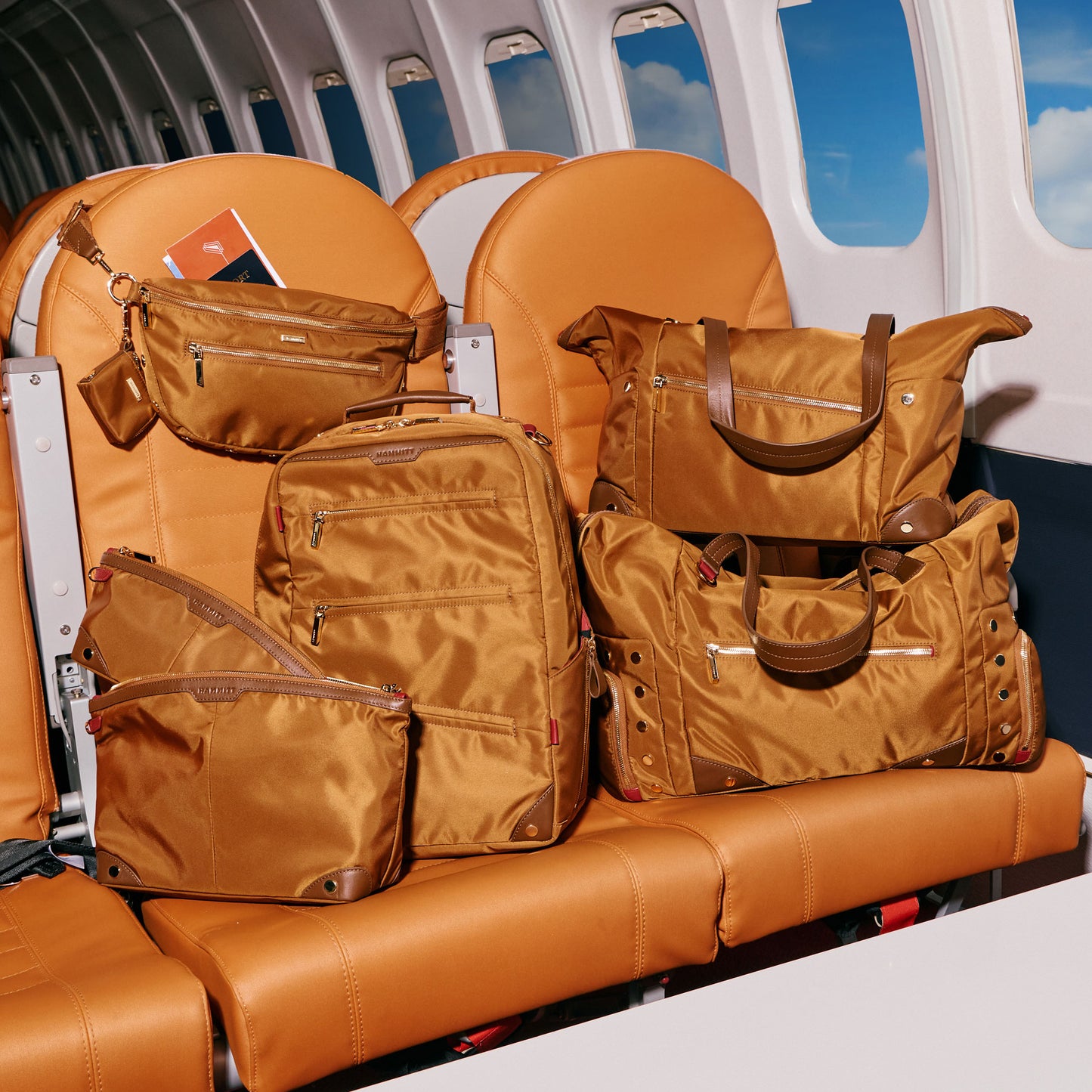 Eden Backpack | Amber Nylon/Gold