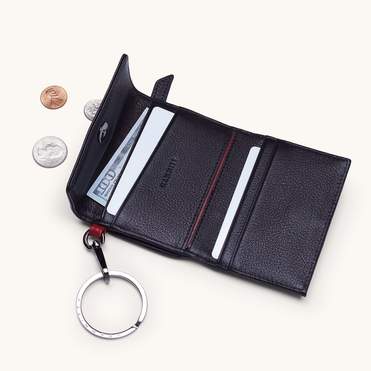 Royce-Key-Wallet-Black-Inside-View