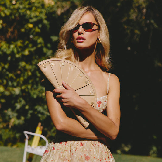 Shelley Clutch | Toasty Sand/Brushed Gold