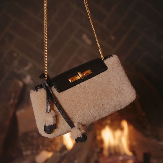 Charlotte | Sundance Shearling/Brushed Gold | Sml