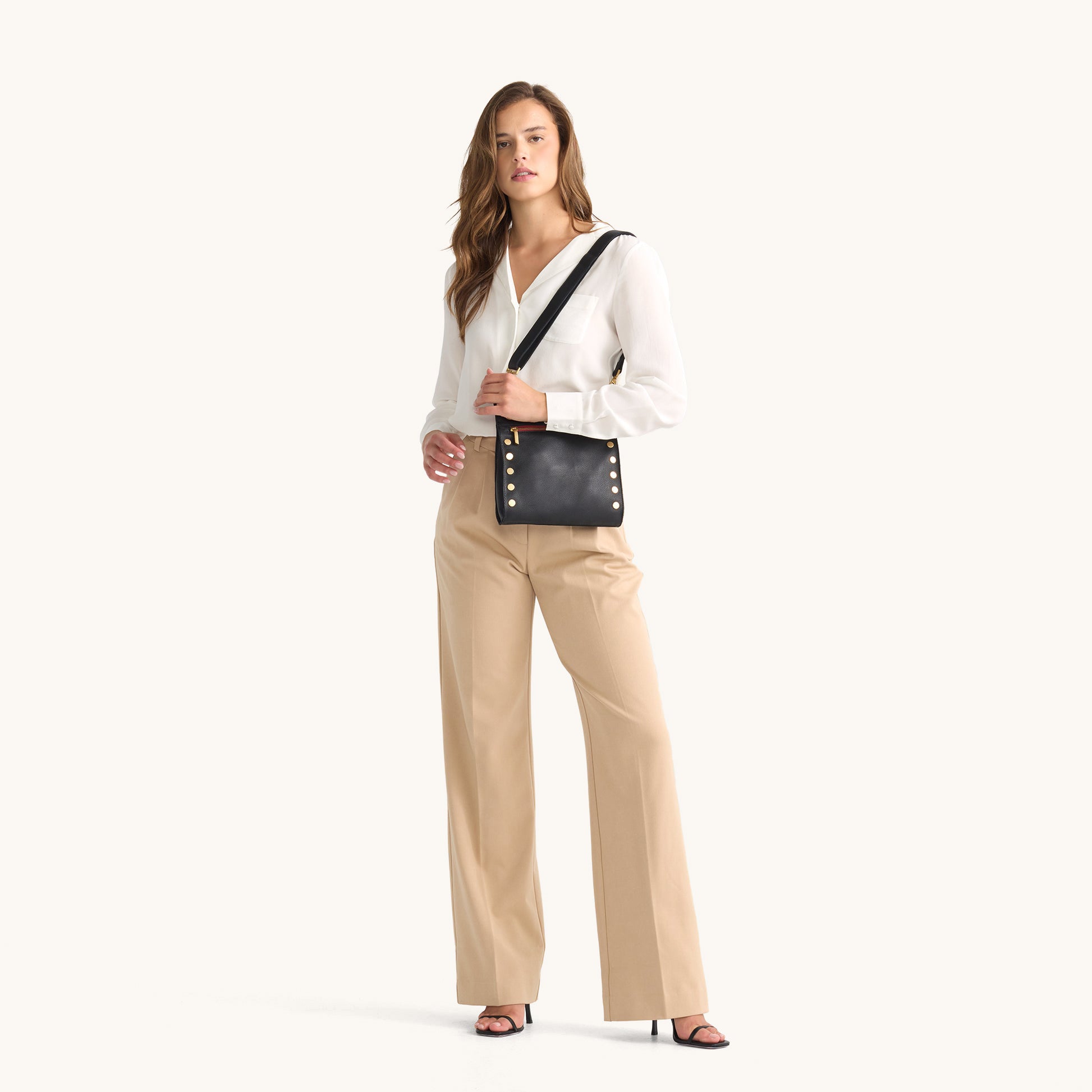 Model height is 5'8.5''
