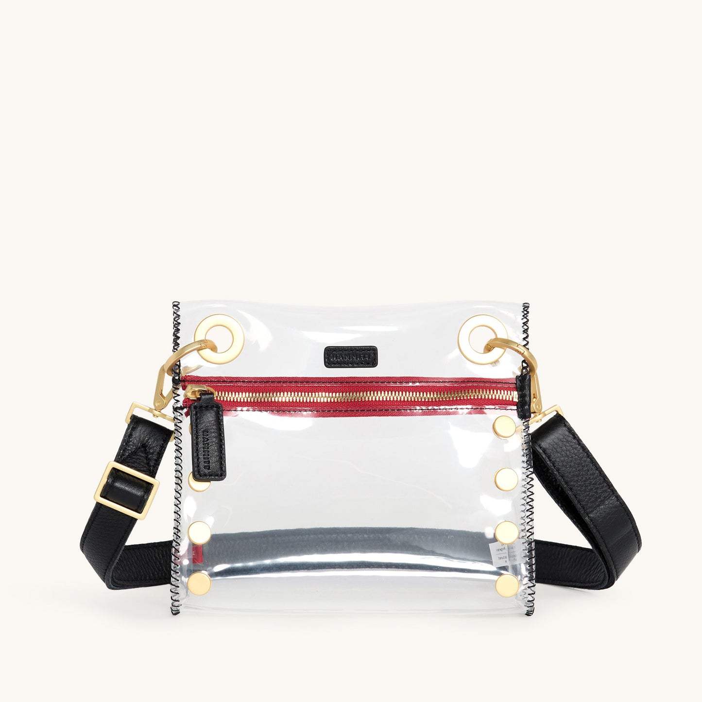 Tony-Sml-Clear-Black-BG-Red-Zip-Front-View