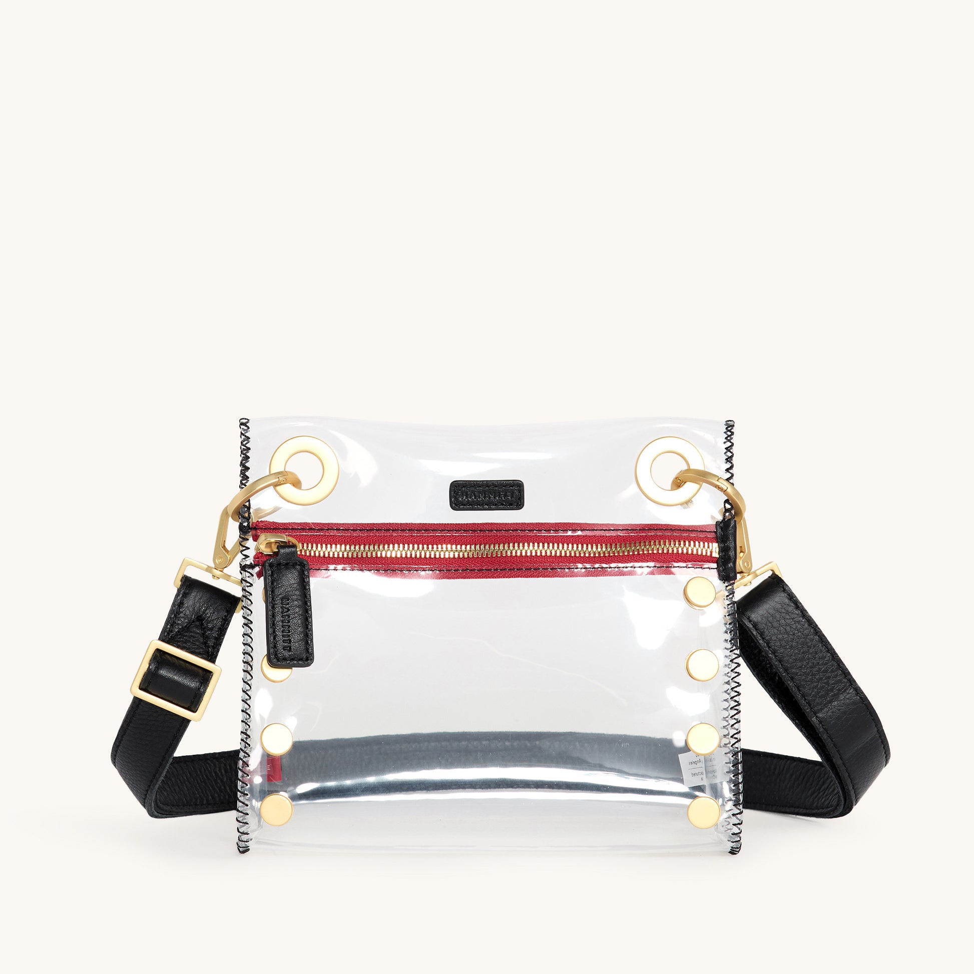 Tony-Sml-Clear-Black-BG-Red-Zip-Front-View