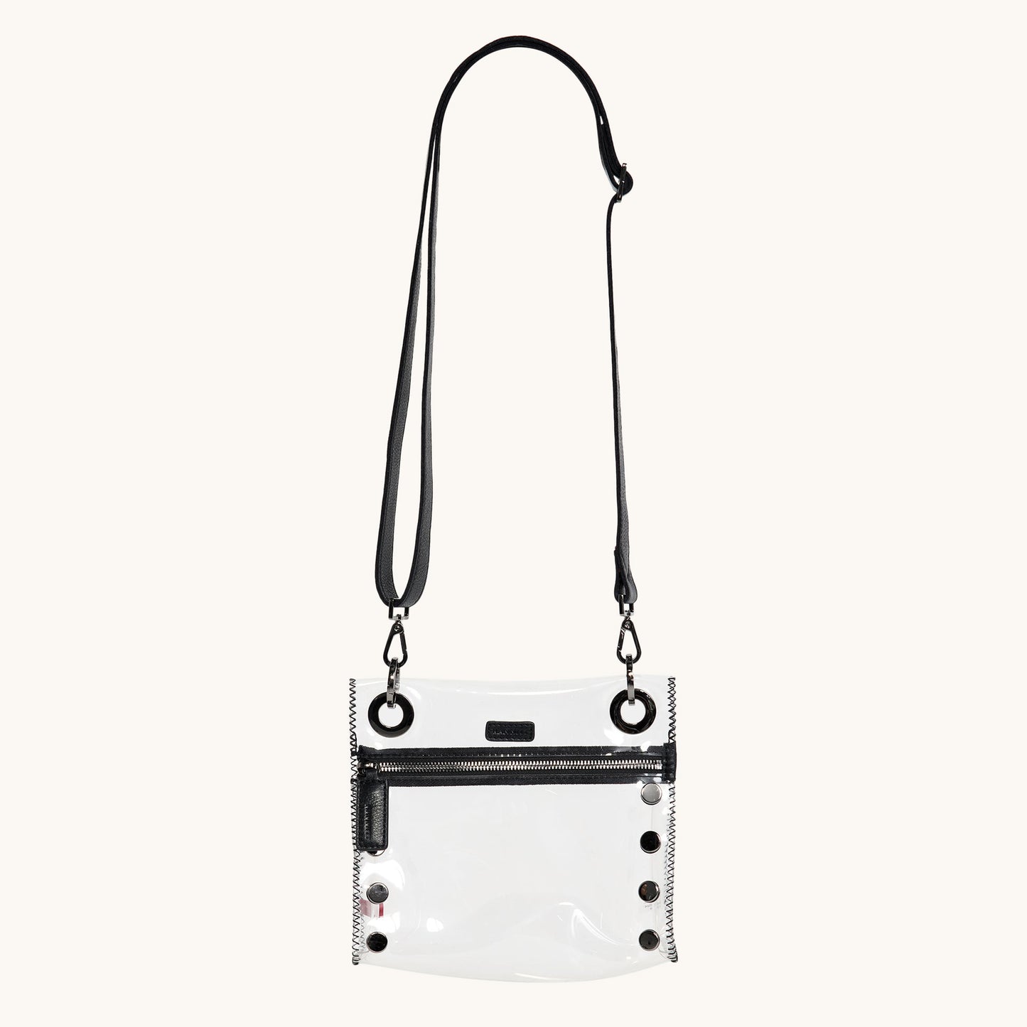 Tony-Sml-Clear-Black-Gunmetal-Crossobody-View