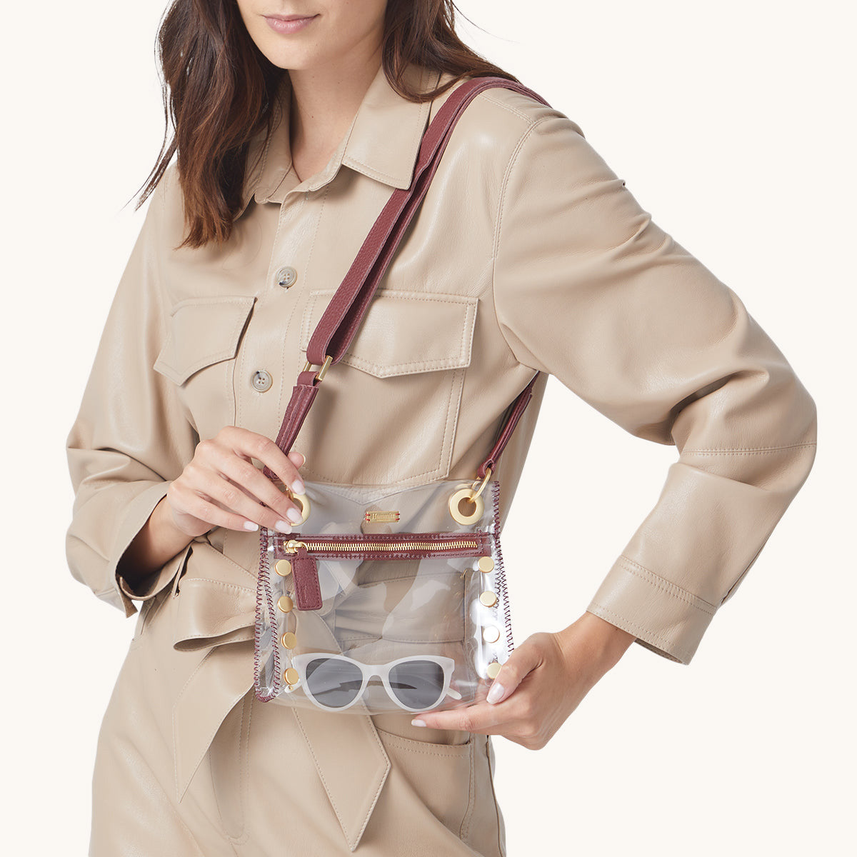 Tony-Sml-Clear-Crimson-model-view-1