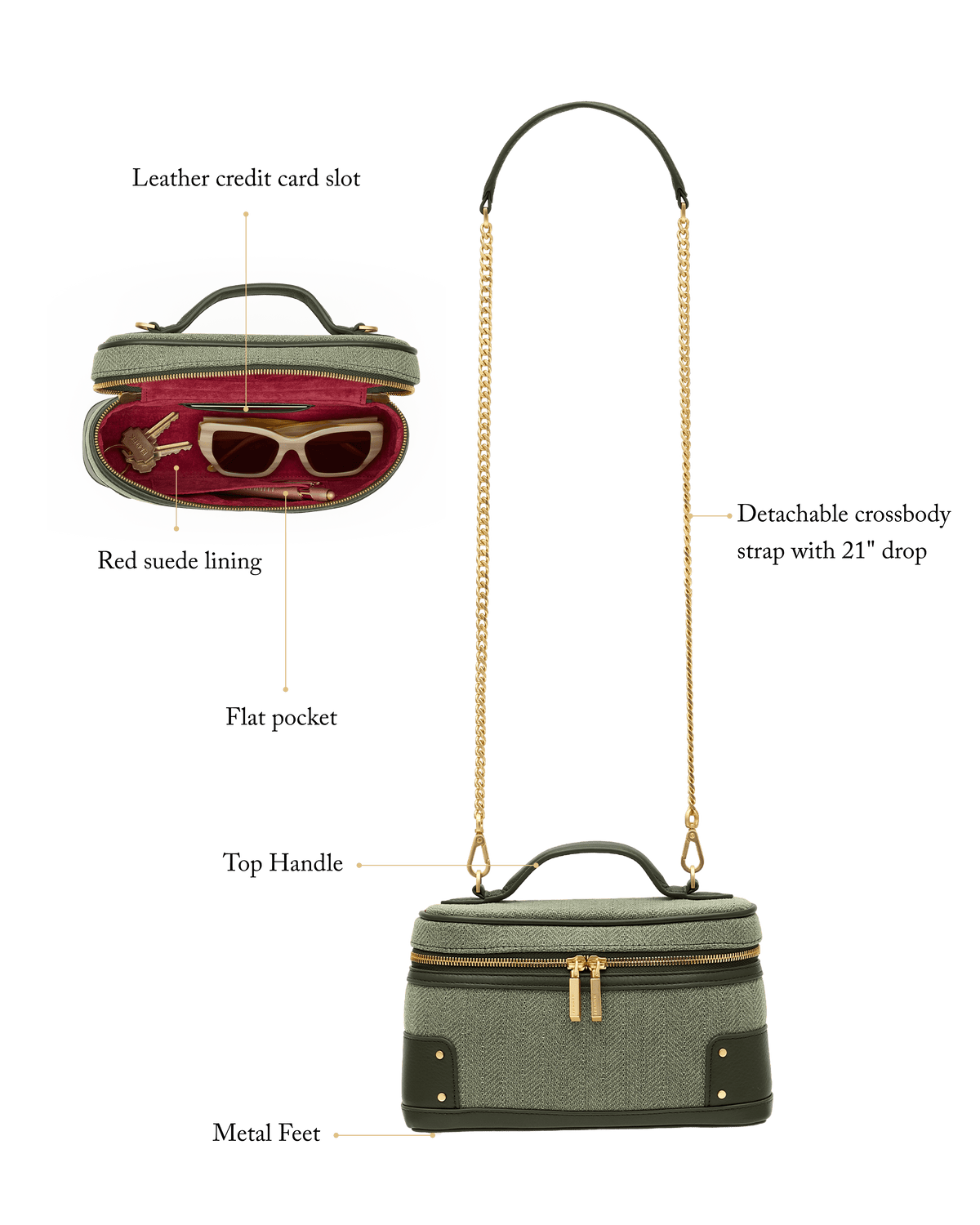 Vanna Case | Twin Crest/Brushed Gold