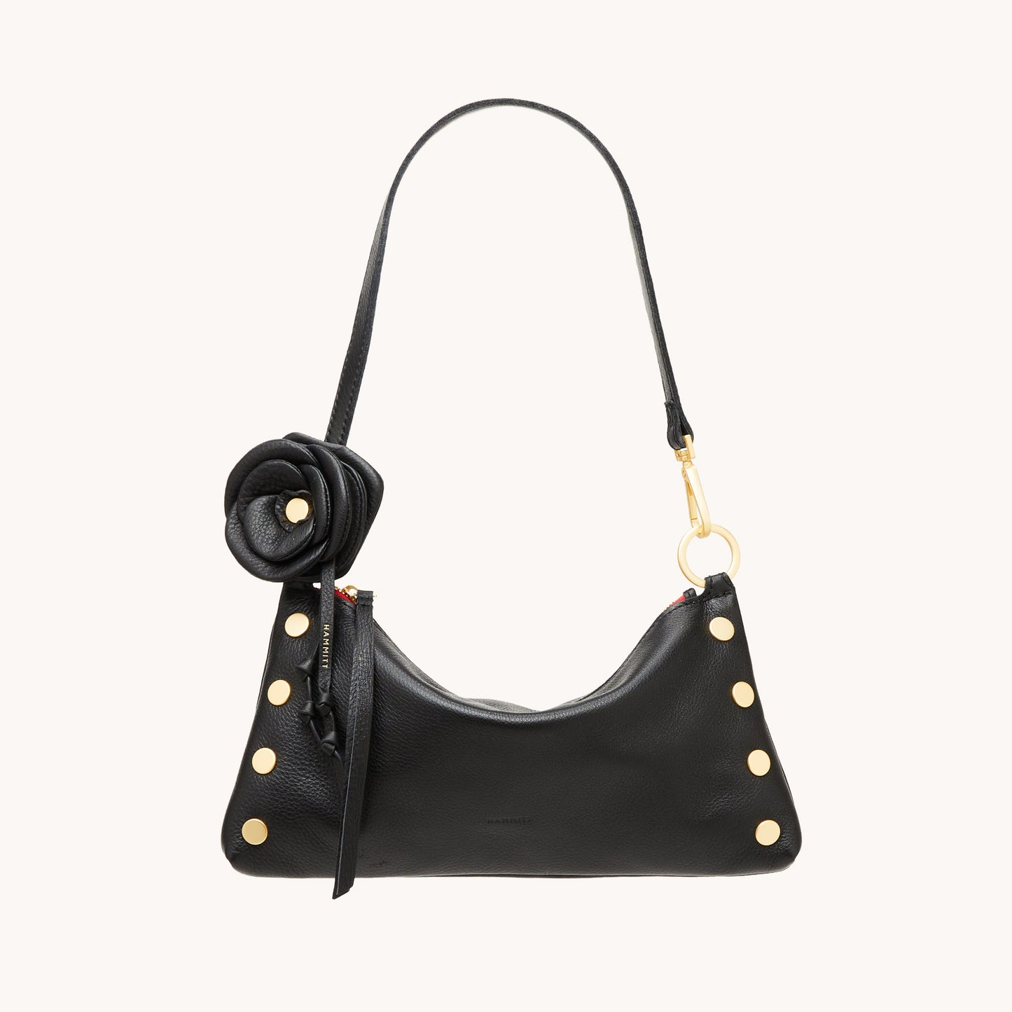 Vince Floral Charm | Black/Brushed Gold