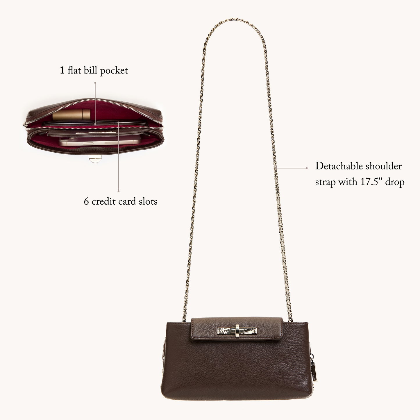 Charlotte | Espresso Pebble/Silver | Sml