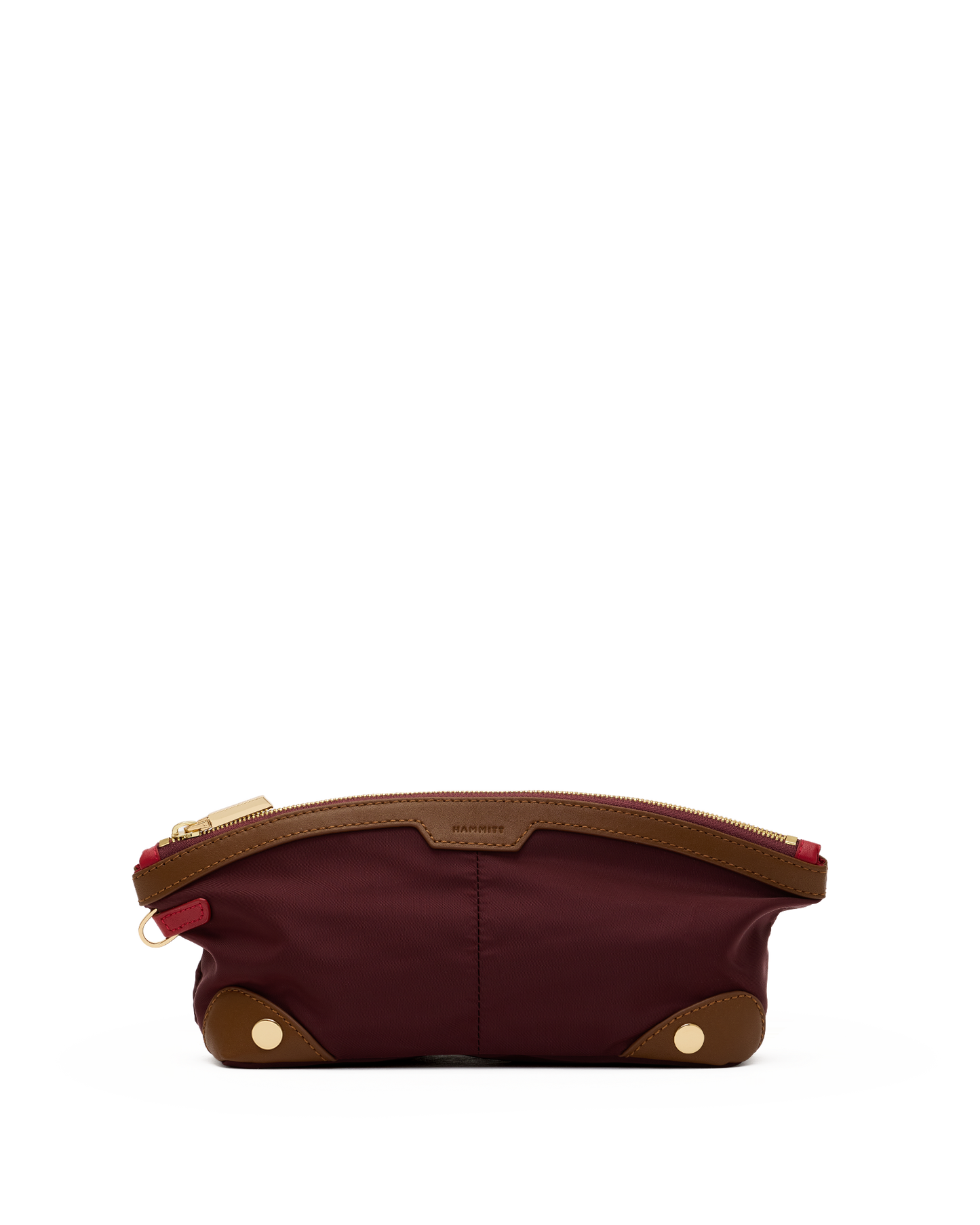 Nicky-Travel-Pouch-Short-Wine-Nylon-G-Front-View