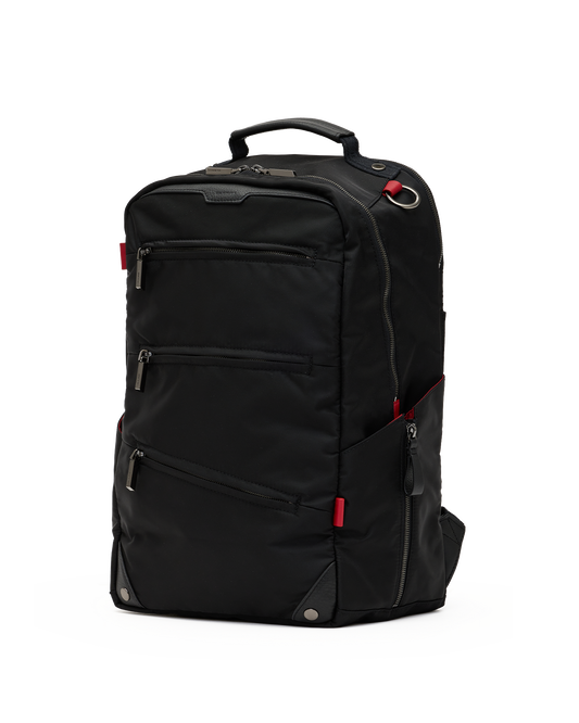 Eden-Backpack-Black-Nylon-GM-Front-View