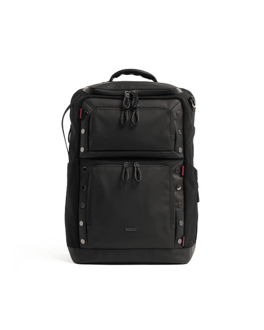 Burbank-Backpack-Black-Nylon-Front-View