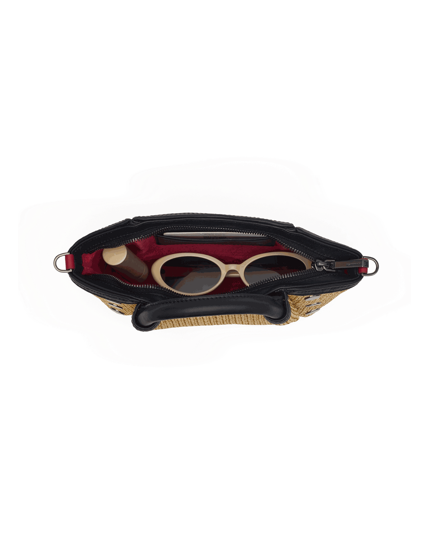 Paul-Mini-Noir-Smooth-Raffia-GM-Inside-View