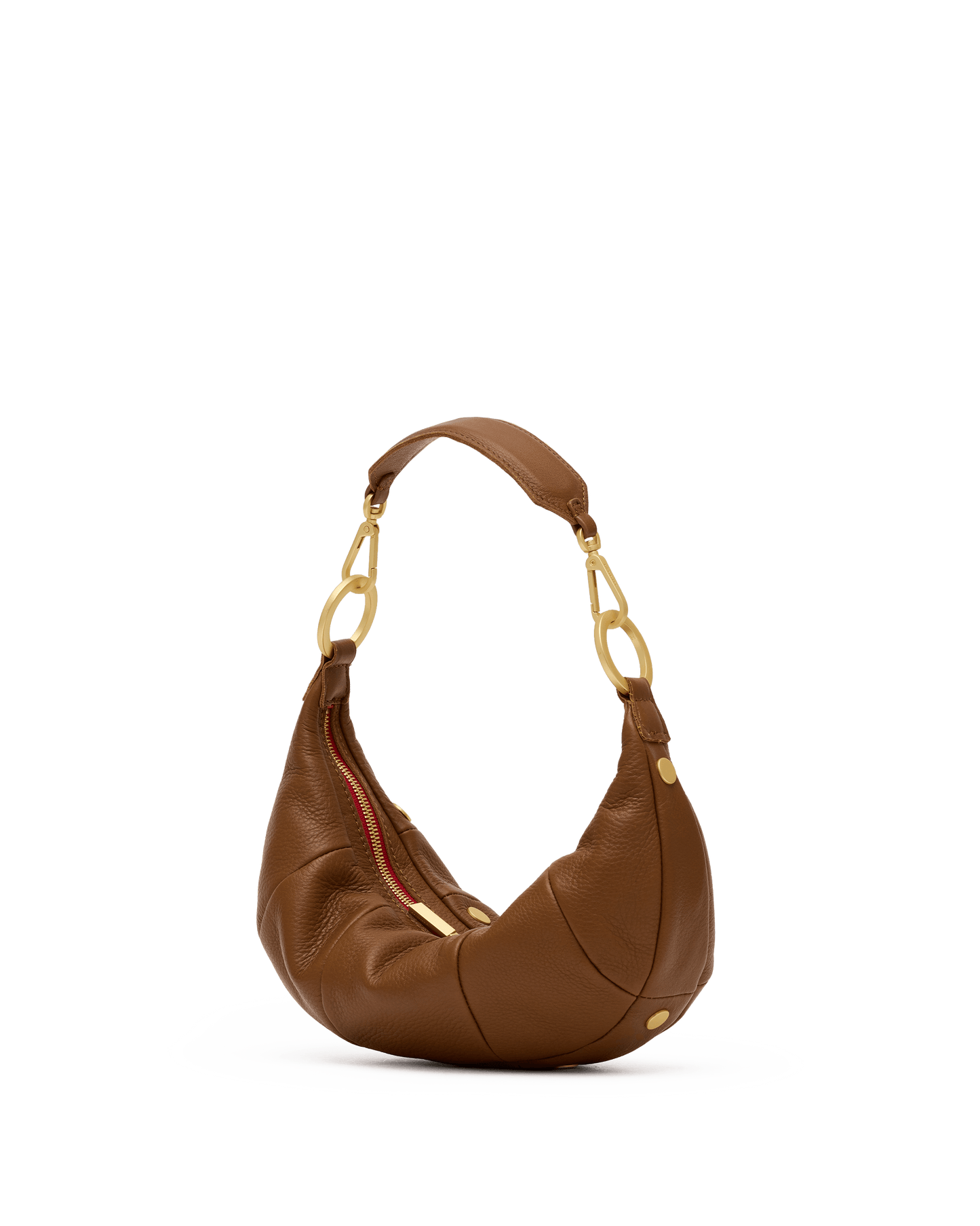 Erica-Sml-Mahogany-Pebble-BG-Red-Zip-Back-View-Detail