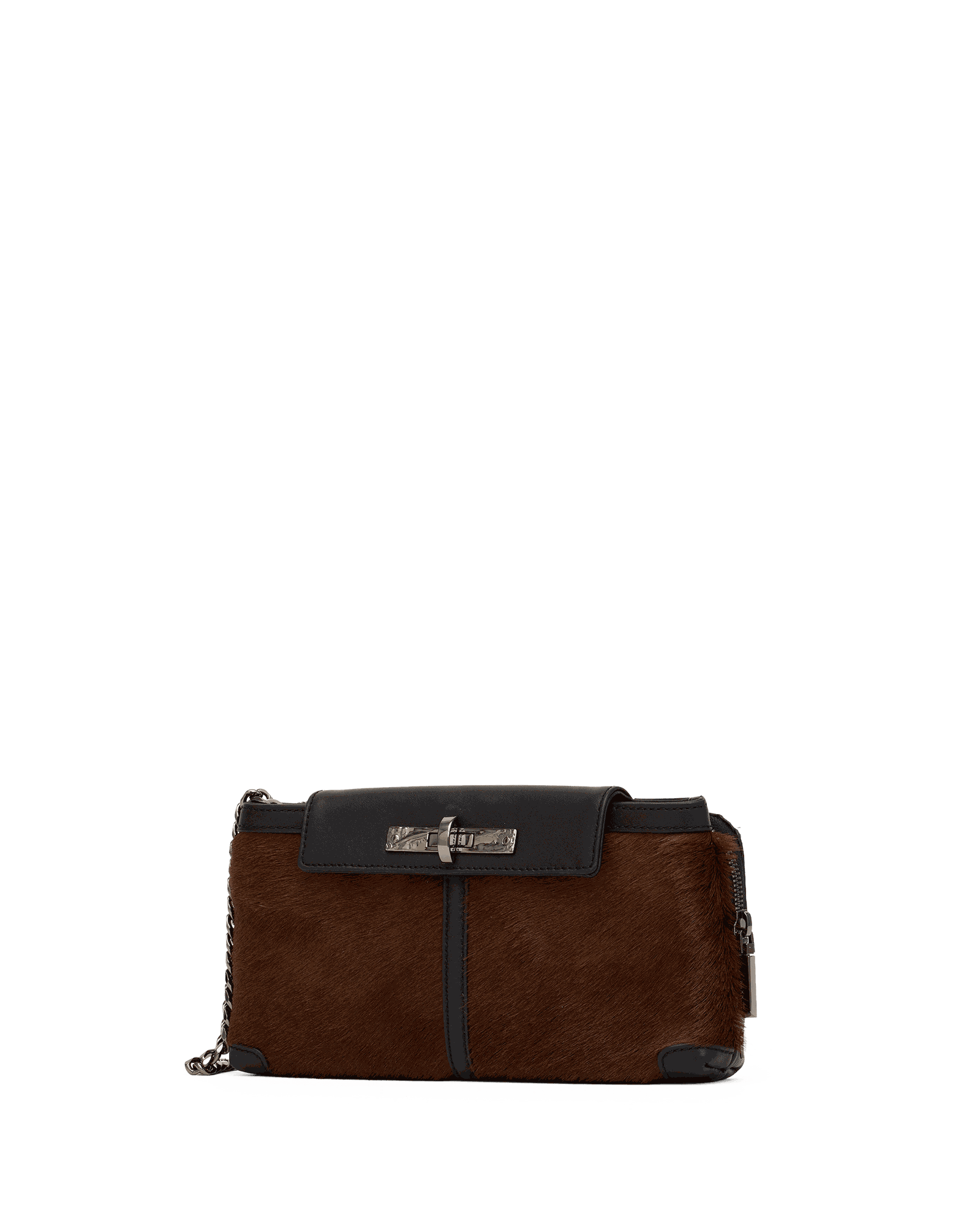 calf hair leather purse backpack Hammitt CHARLOTTE Gunmetal Small Crossbody Bag IU1105.4 Batch Production PLEASE NOTE Model:DC 201 XG RECREATION