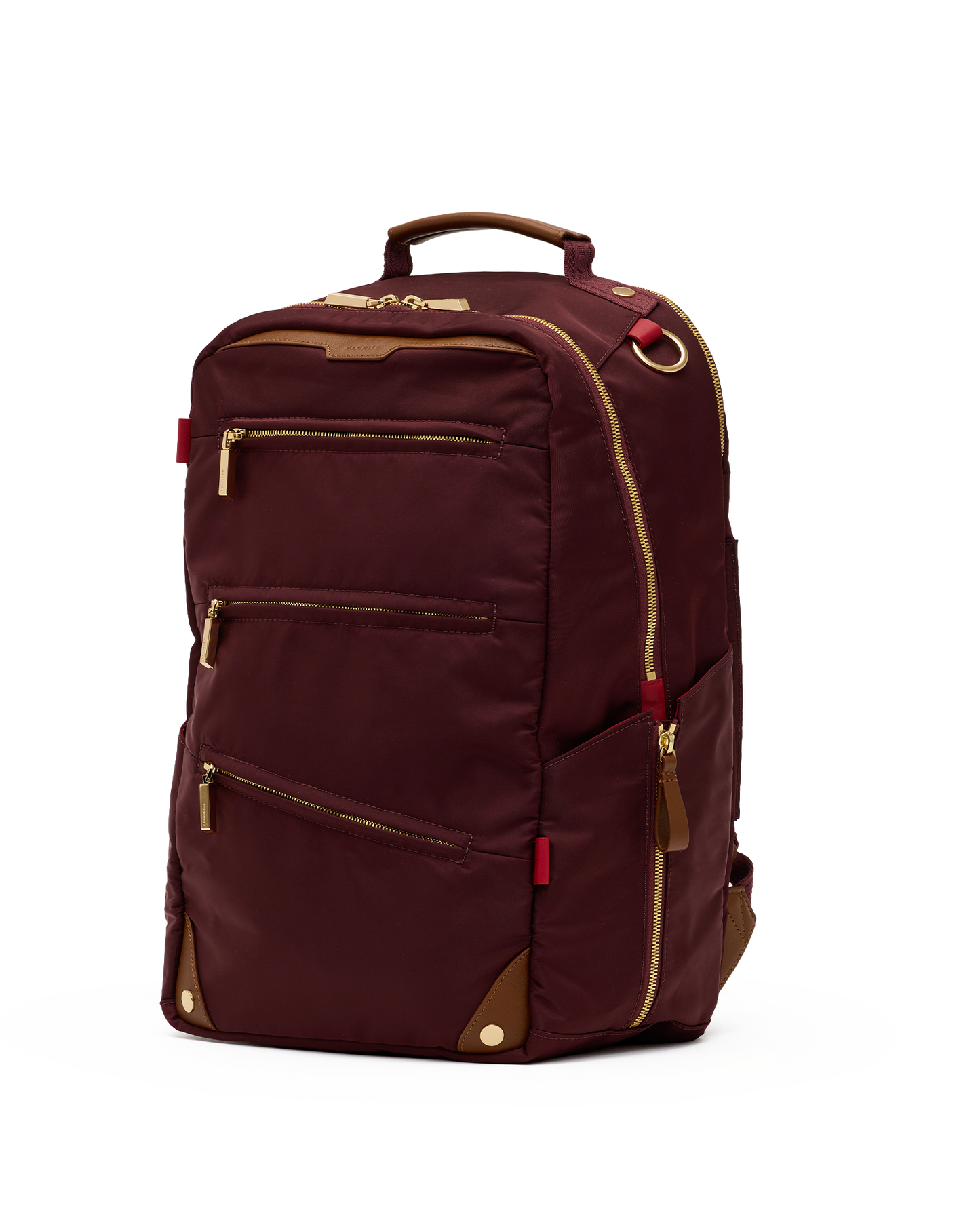 Eden-Backpack-Wine-Nylon-G-Front-View