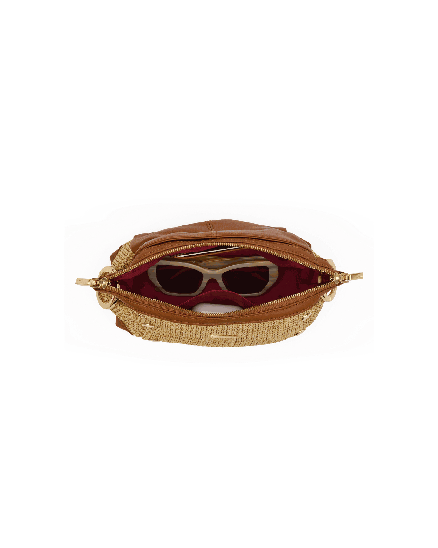 Daniel-Crossbody-Clutch-Sml-Cocoa-Raffia-G-Inside-View