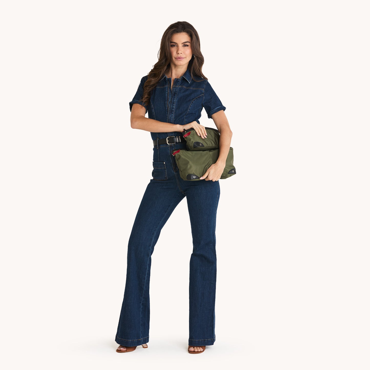 Nicky-Travel-Pouch-Short-Jade-Nylon-GM-Model-View-2