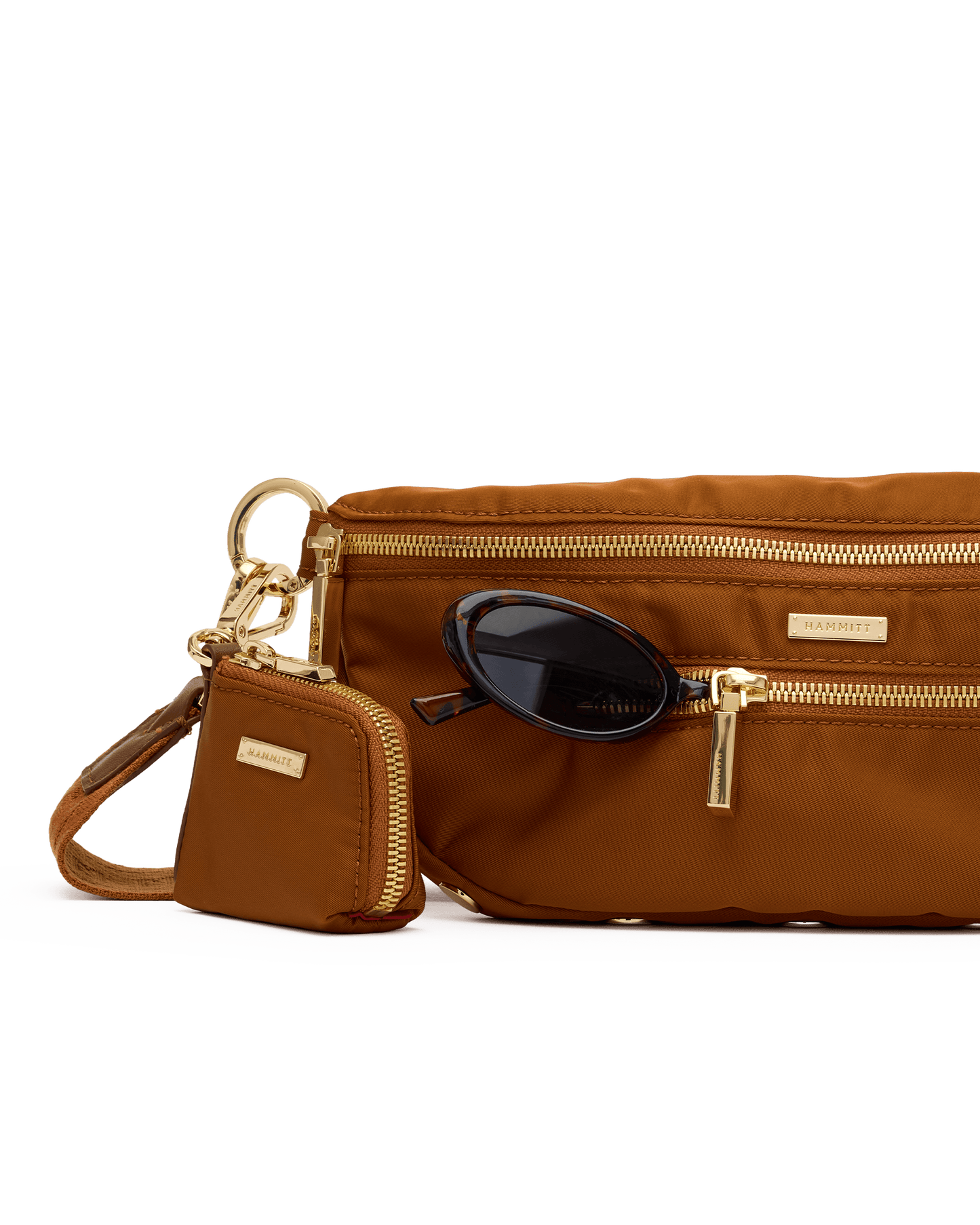 Charles-Crossbody-Med-Amber-Nylon-Cargo-G-Front-View-Detail