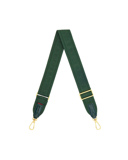 Webbing Crossbody Strap-Grove Green-BG-Back-View