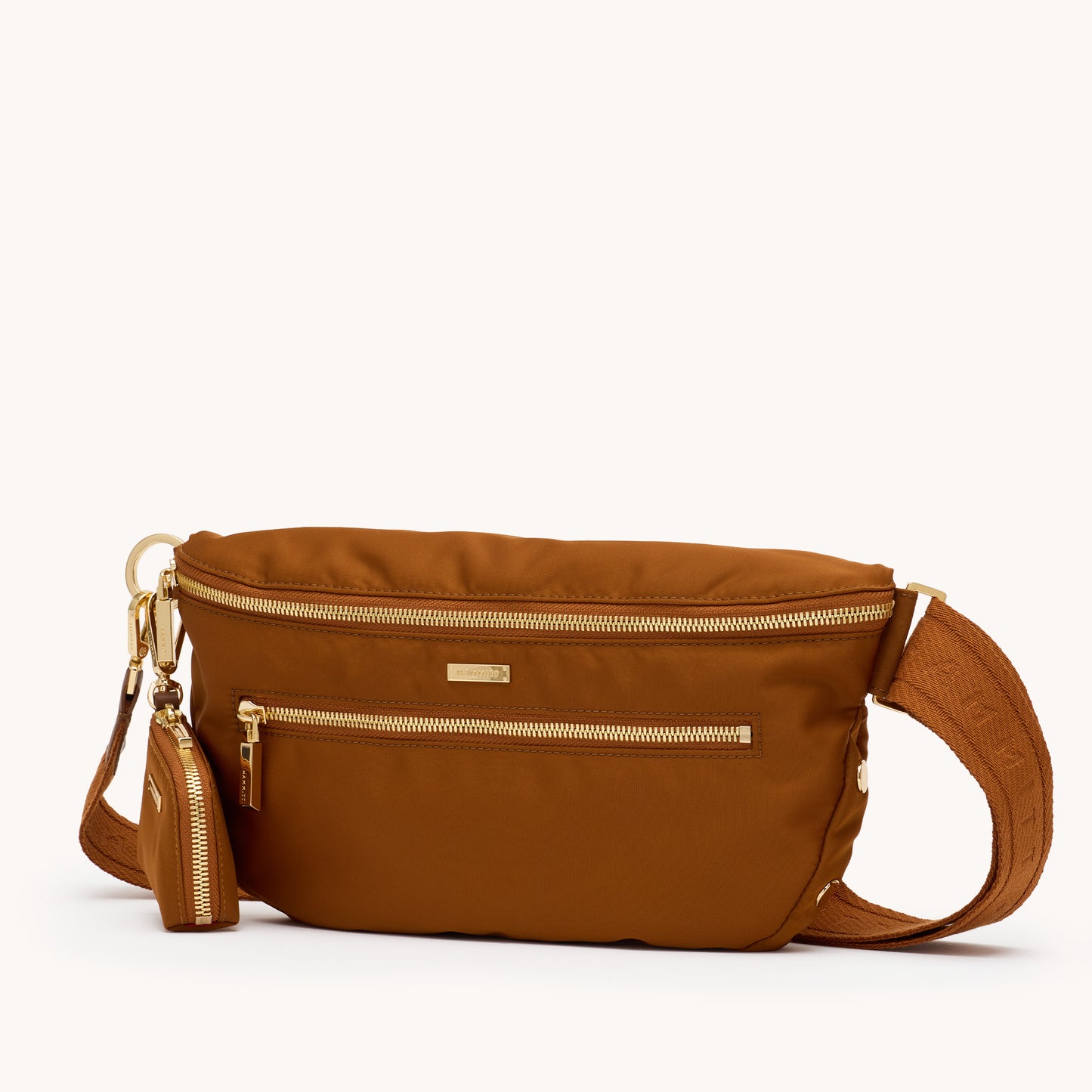 Charles-Crossbody-Lrg-Amber-Nylon-G-Front-View-2