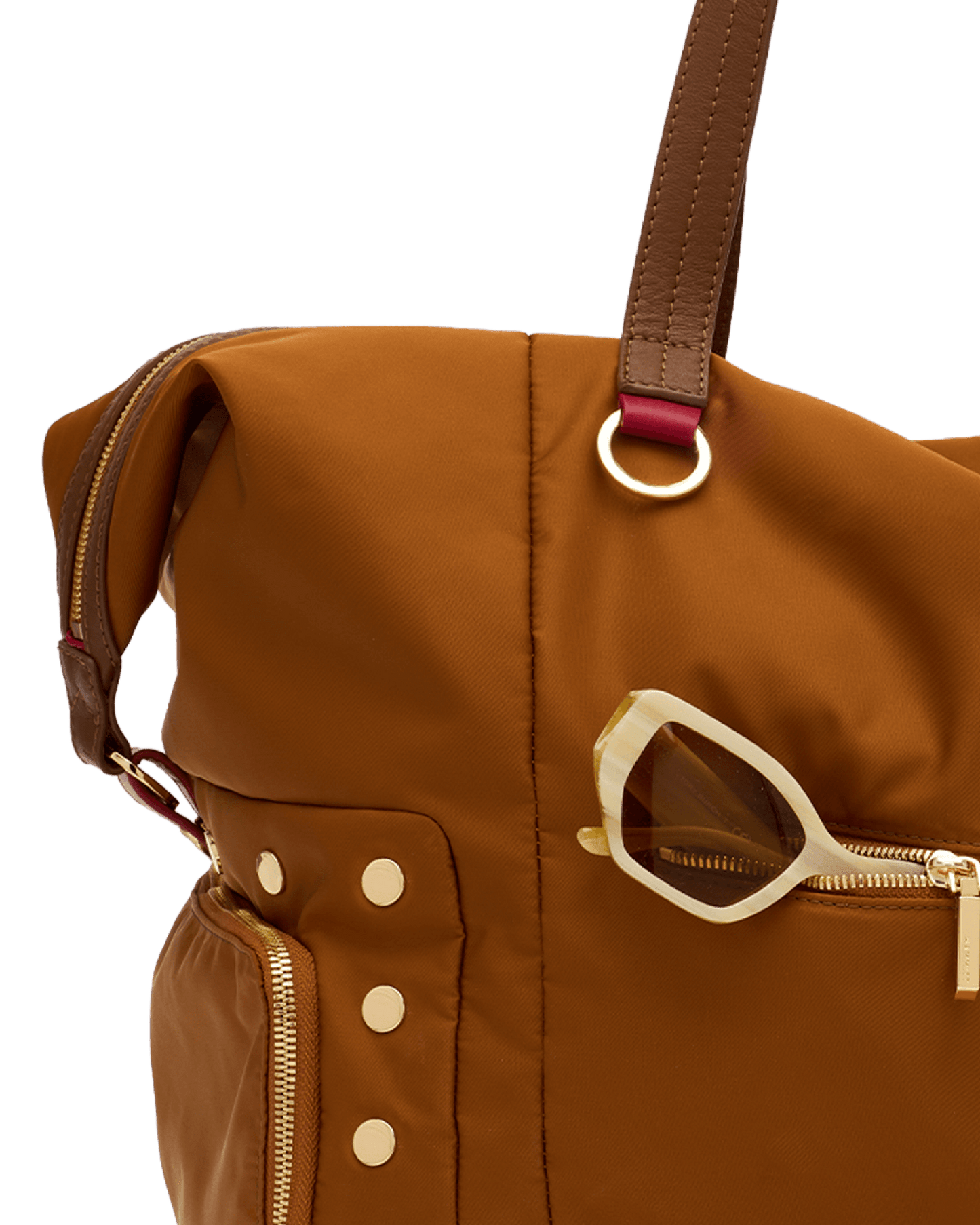 Ivy-Weekender-Amber-Nylon-G-Front-View-Detail