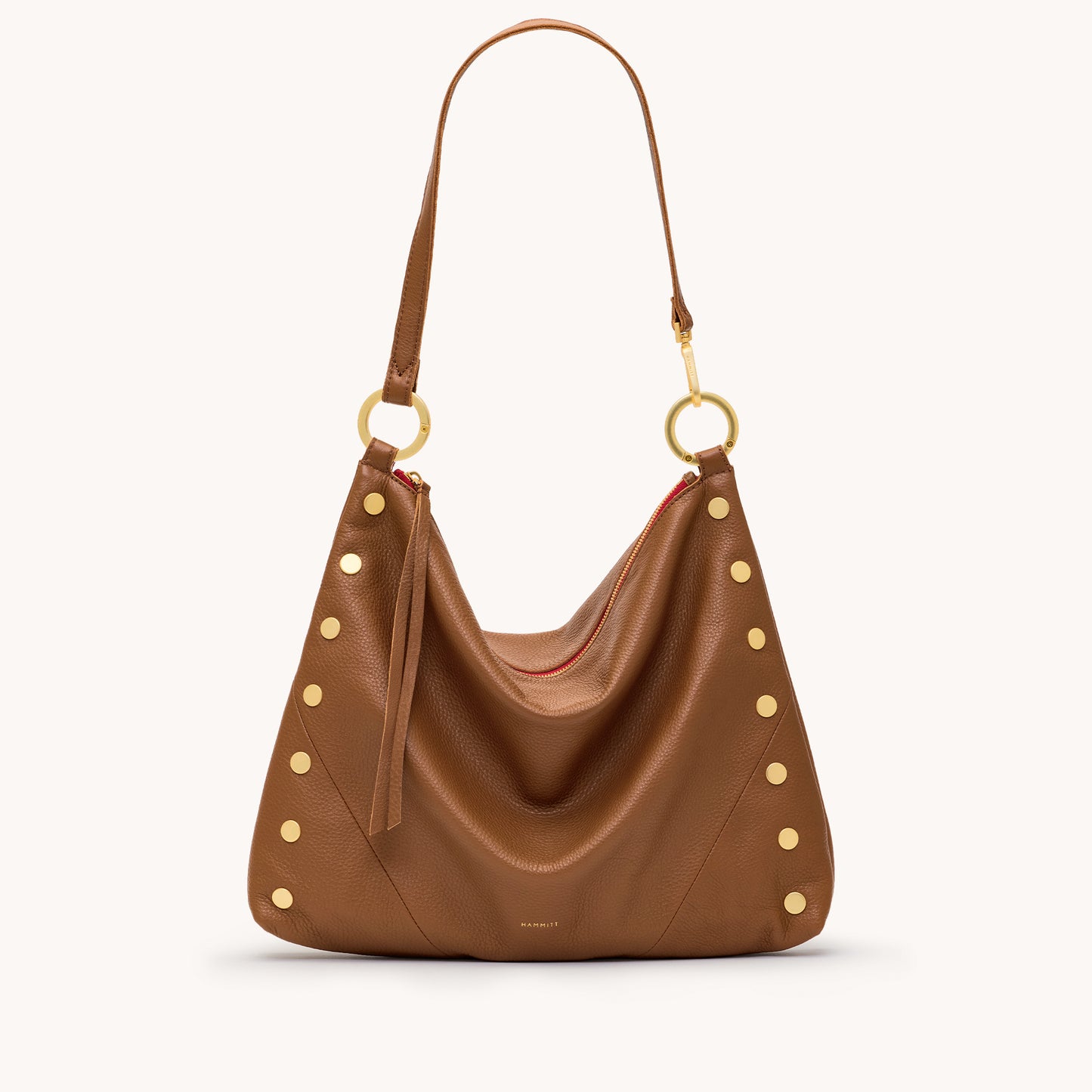 Kyle-Lrg-Mahogany-Pebble-BG-Red-Zip-Front-View