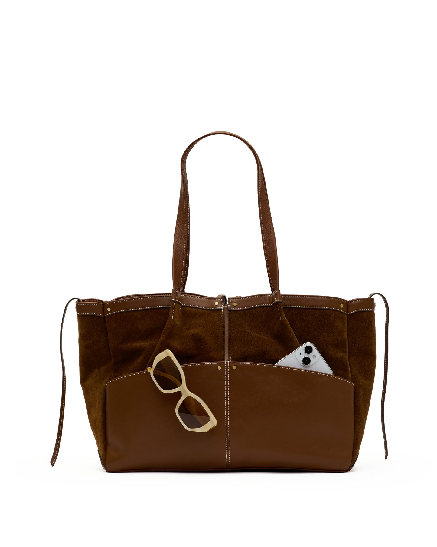 Meryl Carryall | Cinnamon Suede/Antique Gold