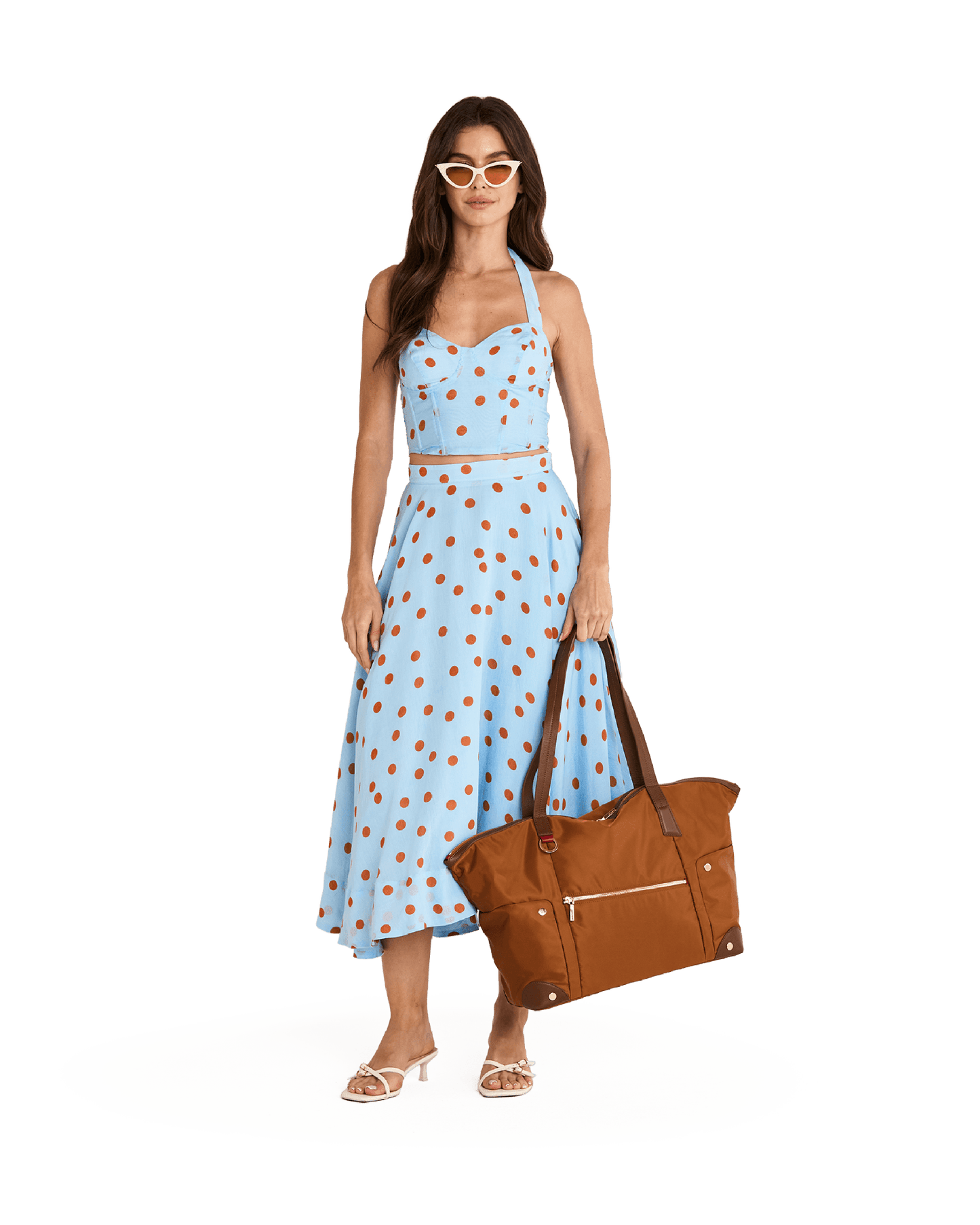 Zoe-Tote-Amber-Nylon-G-Model-View
