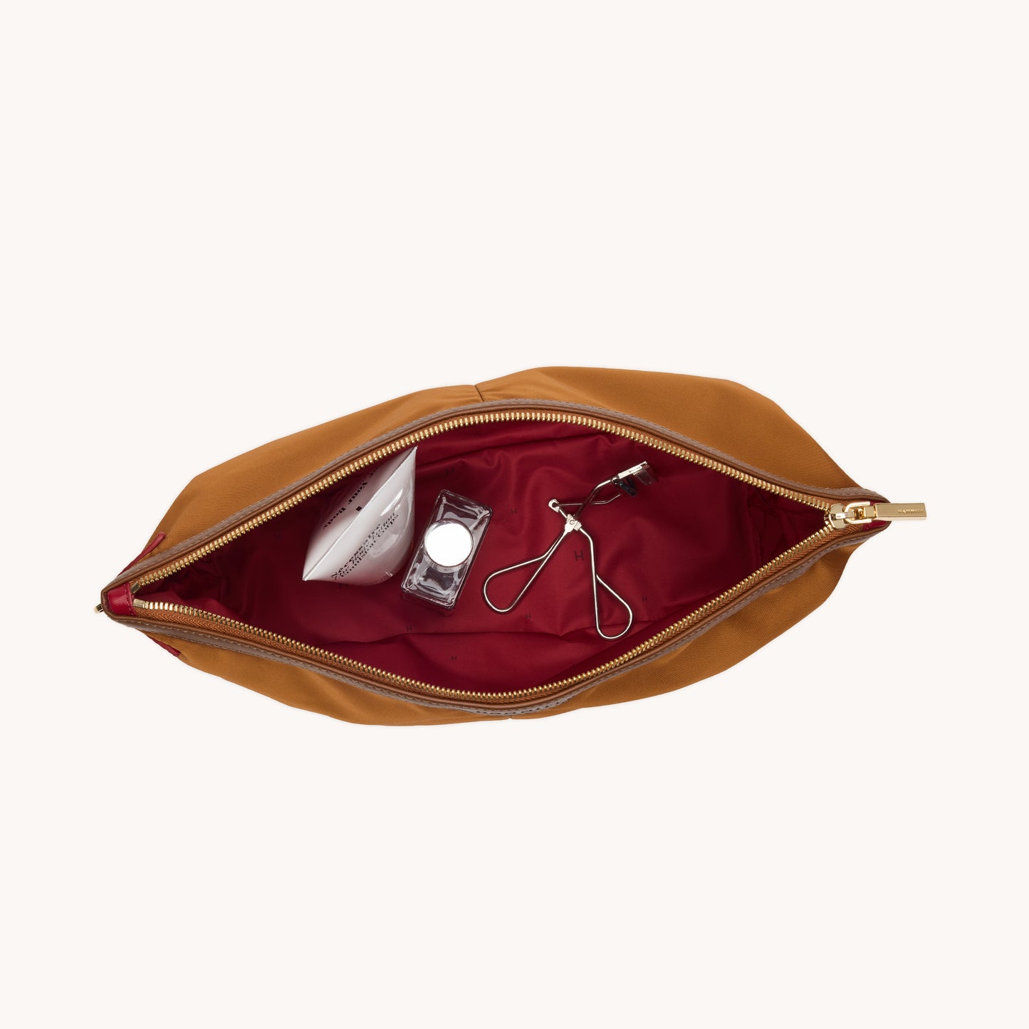 Nicky-Travel-Pouch-Lrg-Amber-Nylon-G-Inside-View