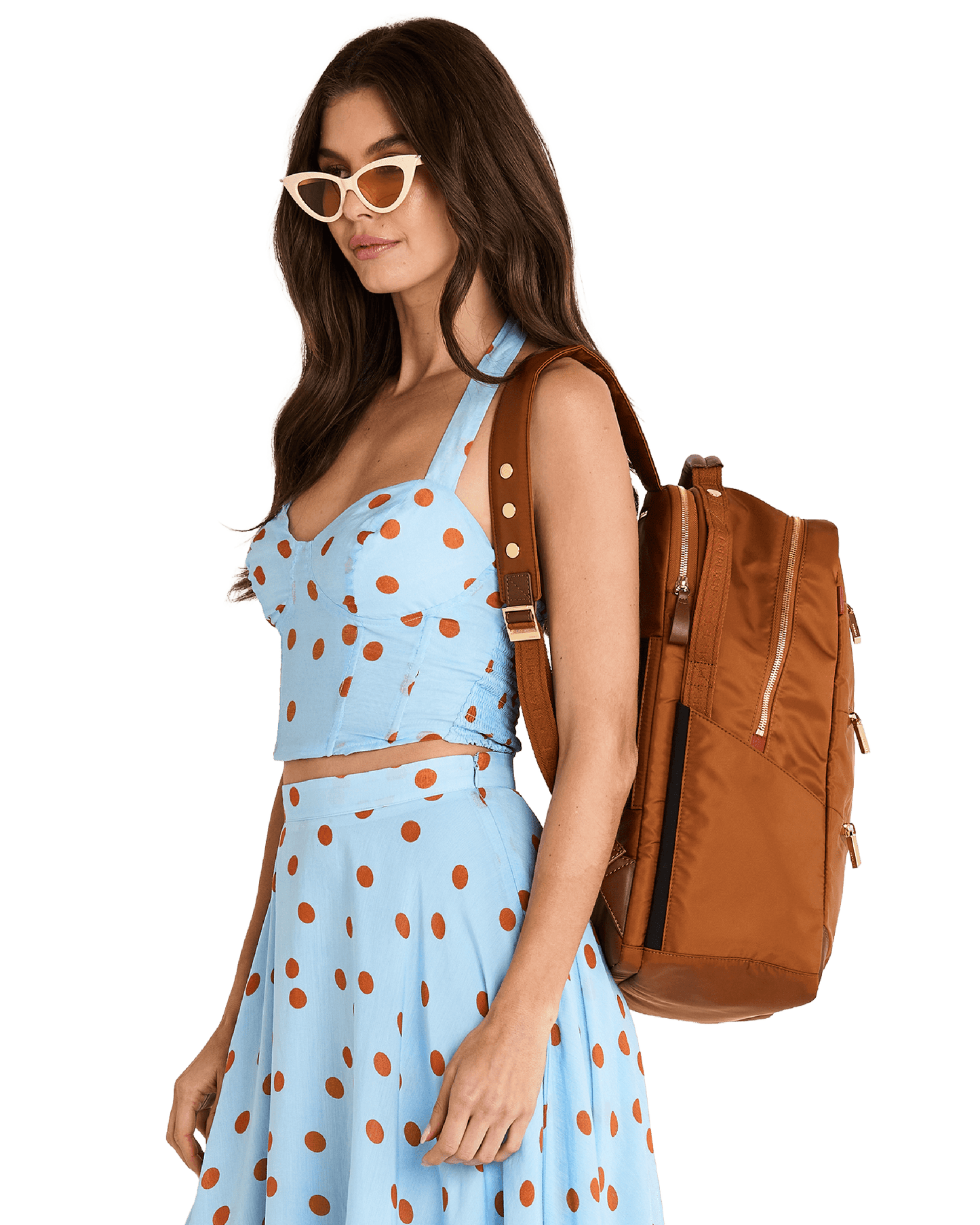 Eden-Backpack-Amber-Nylon-G-Model-View