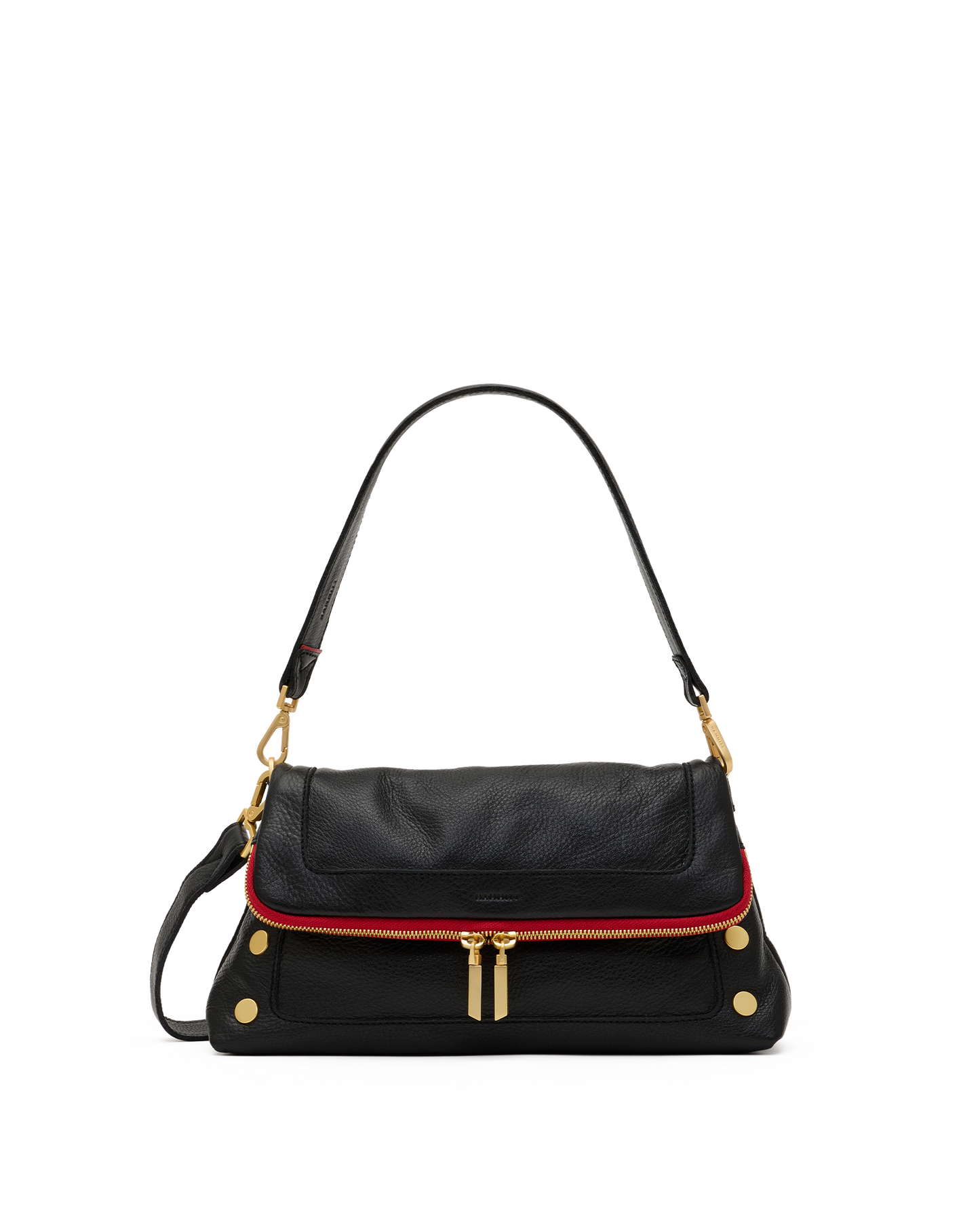 Beverly-Med-Black-BG-Red-Zip-Front-View