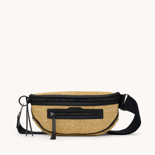 Charles-Crossbody-Med-Noir-Smooth-Raffia-GM-Front-View
