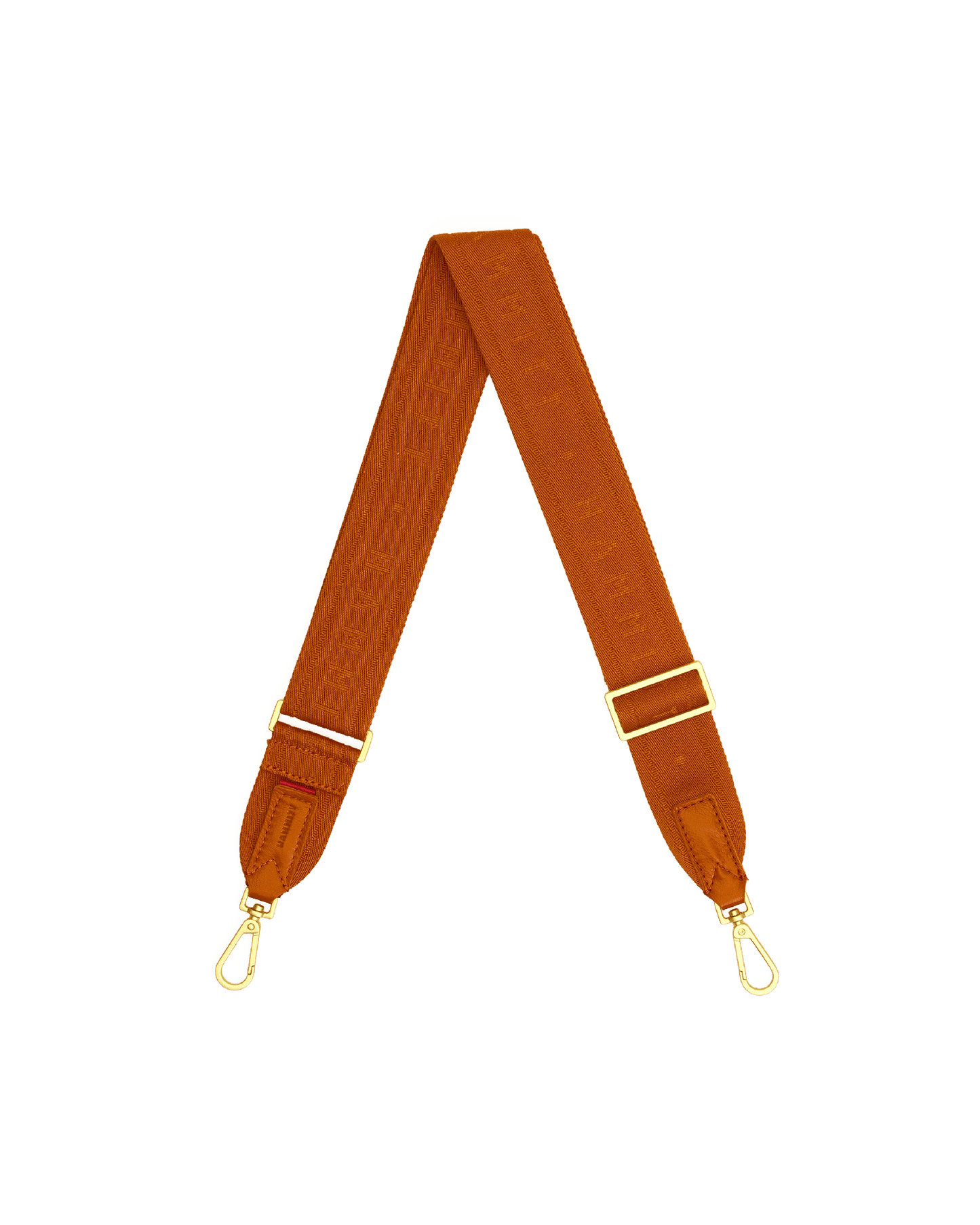 Webbing Crossbody Strap-Candlelight Orange-BG-Front-View