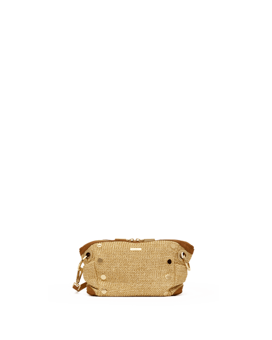 Daniel-Crossbody-Clutch-Sml-Cocoa-Raffia-G-Front-View